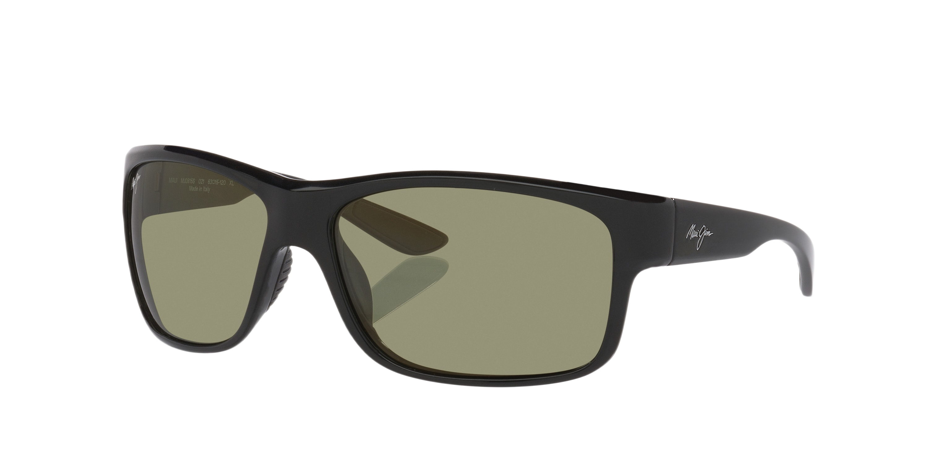 Image of Maui Jim Southern Cross MJ000611 Polarized Gradient Sunglasses - Shiny Black/Green Gradient - XX-Large
