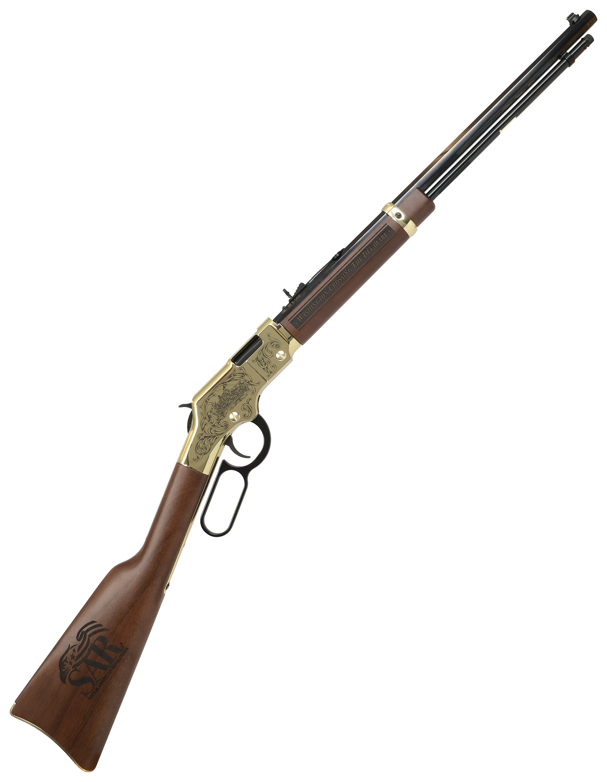Image of "Henry H4 Golden Boy SAR 250th Anniversary ""Washington Crossing the Delaware"" Edition Lever-Action Rimfire Rifle"