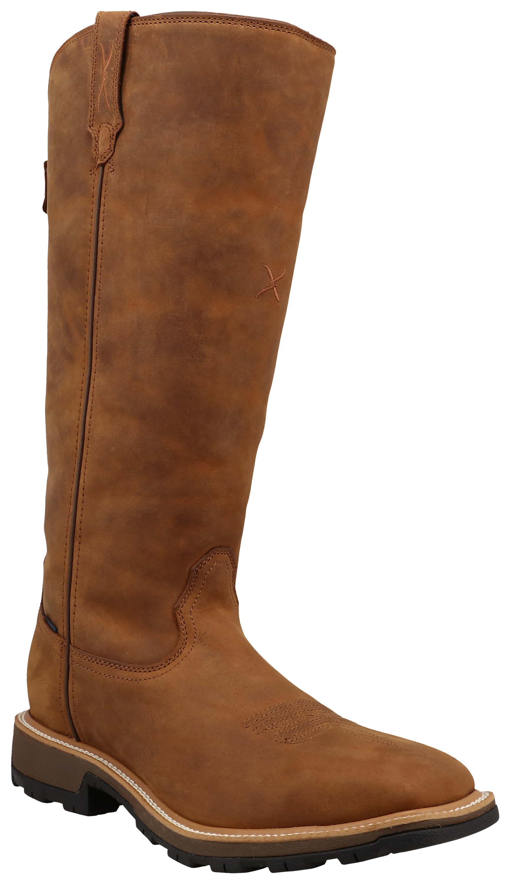 Image of Twisted X Ultralite X Waterproof Snake Boots for Men - Distressed Saddle