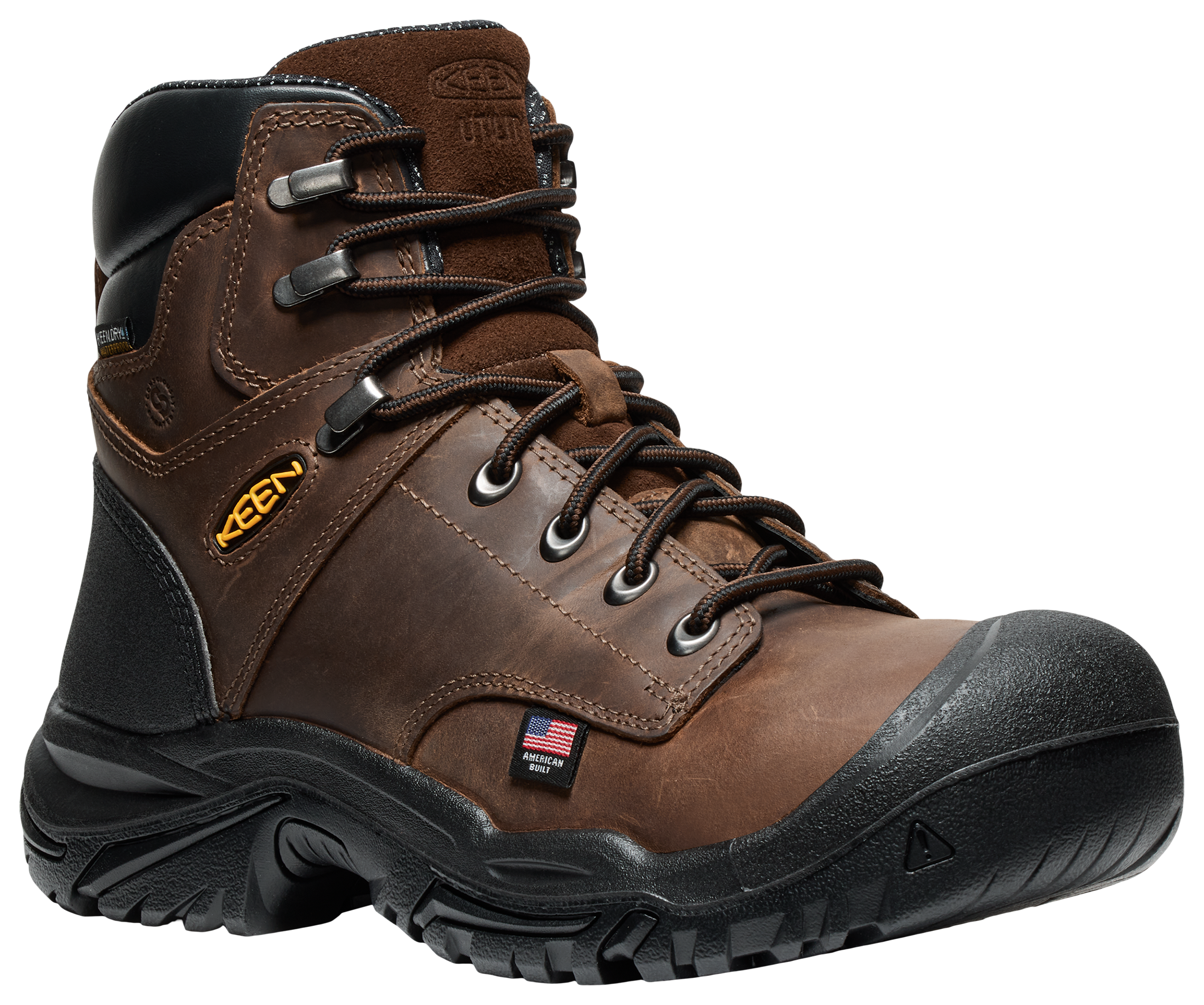 KEEN Utility KEEN Utility Mt Vernon II Waterproof Steel-Toe Work Boots for Men - Dark Earth/Black - $139.97 at Bass Pro Shops
