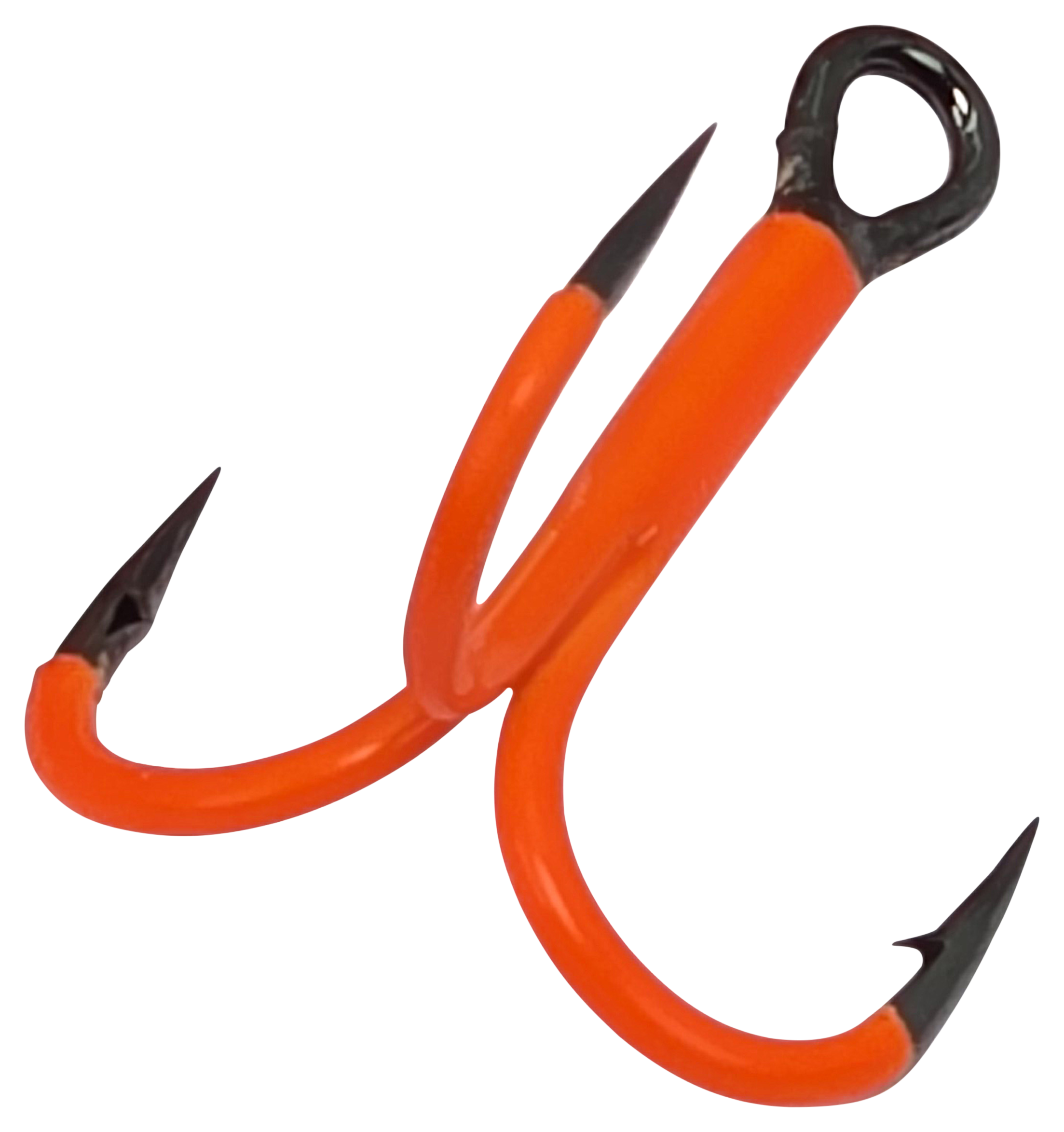 Image of Gamakatsu Fluorescent Series Round-Bend Treble Hook - Fluorescent Orange - 10