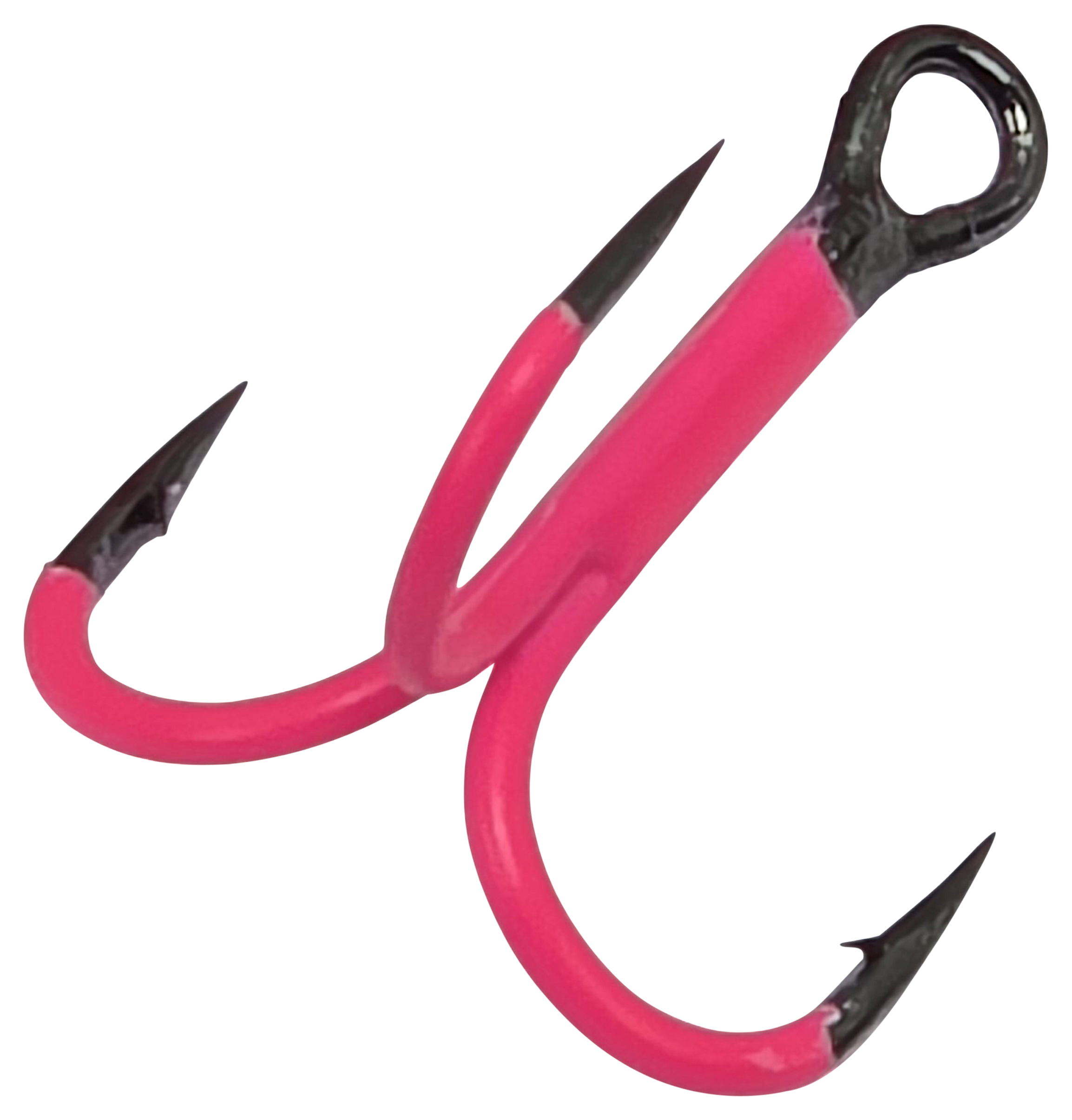 Image of Gamakatsu Fluorescent Series Round-Bend Treble Hook - Fluorescent Pink - 12