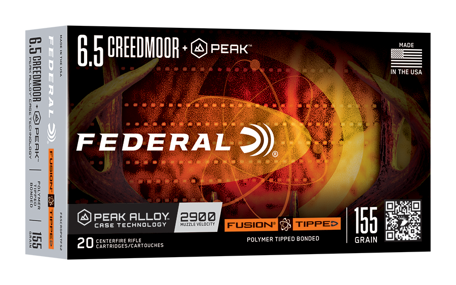 Federal Fusion Tipped 6.5 Creedmoor +Peak 155 Grain Centerfire Rifle Ammo