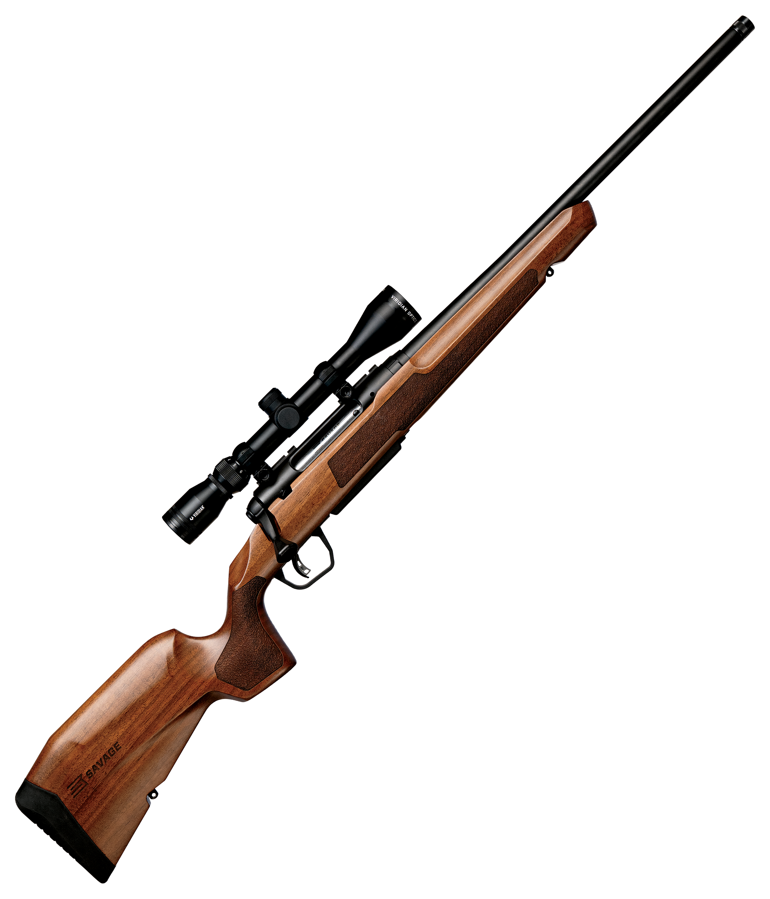Image of "Savage Arms Axis 2 XP Hardwood Bolt-Action Rifle with Threaded Barrel and Viridian 3-9x40 Scope - .350 Legend - Right - 18"""
