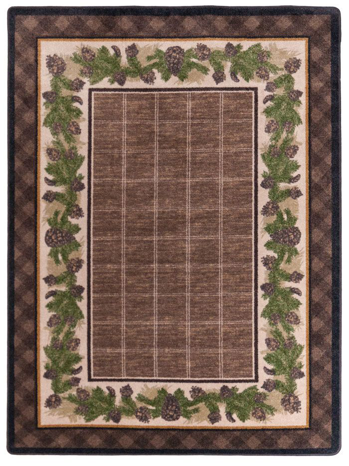 Image of American Dakota Resort Pine Chocolate Rug - 4' x 5'