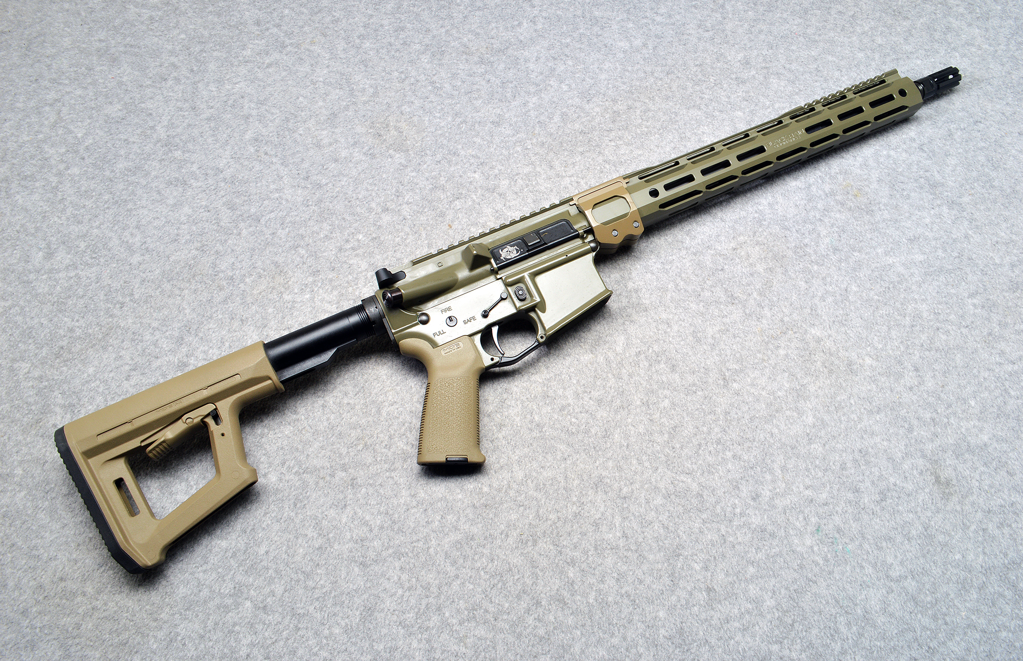 Image of Black Rain Ordnance ~ Spec 15 Cerakote Moss with FDE ~ 5.56 NATO