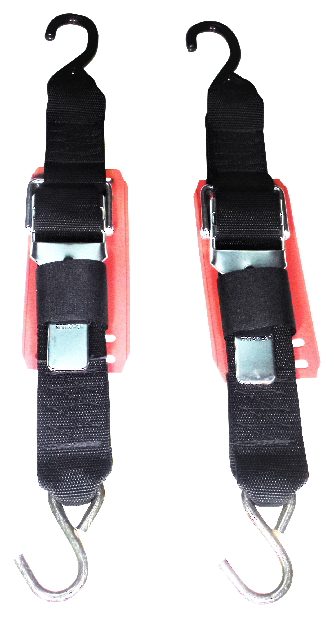 Rod Saver Paddle Buckle Trailer Tie-Down with Vinyl Pad 2-Pack