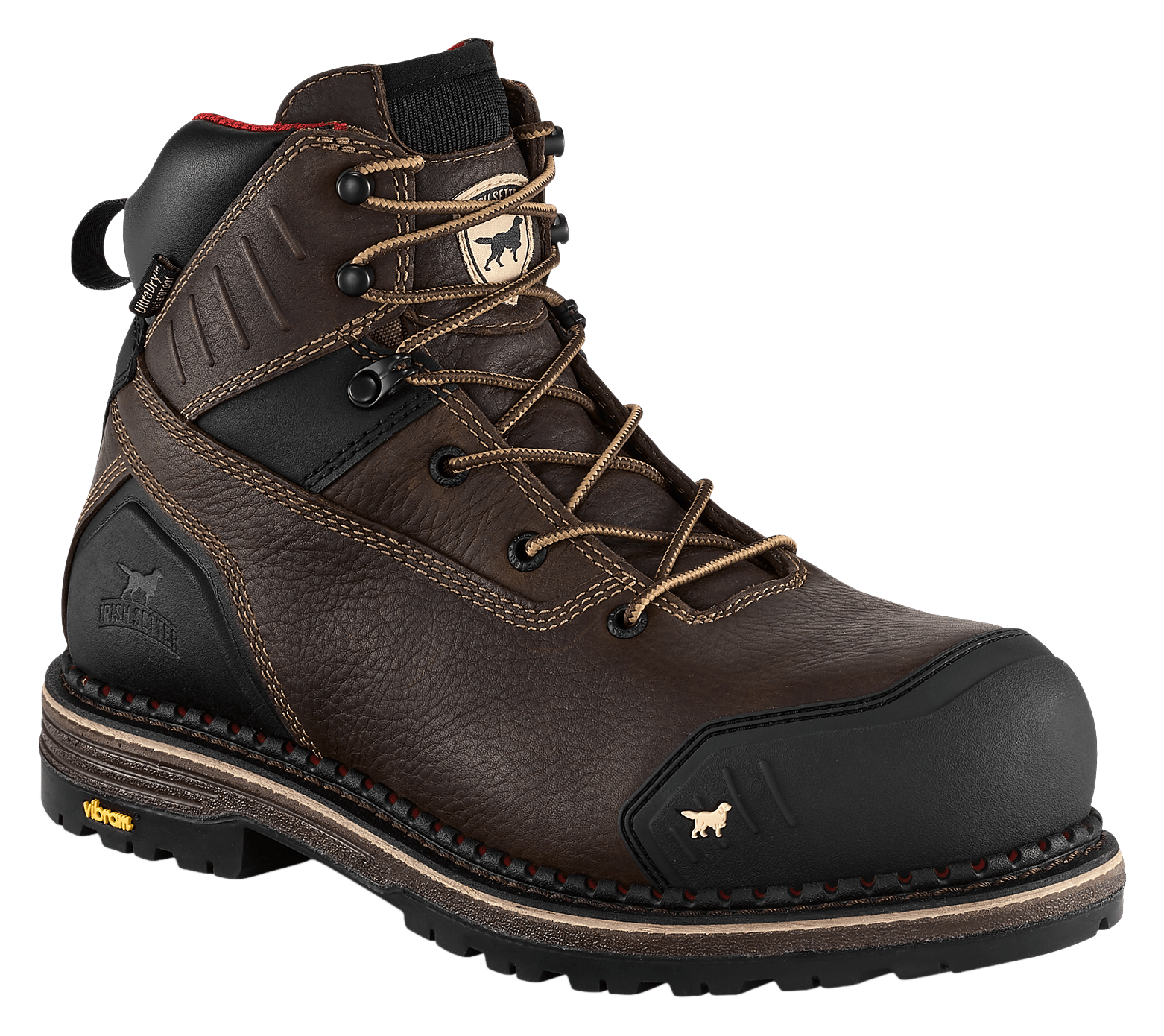 Image of Irish Setter Edgerton XD Waterproof Composite-Toe Work Boots for Men - Dark Brown