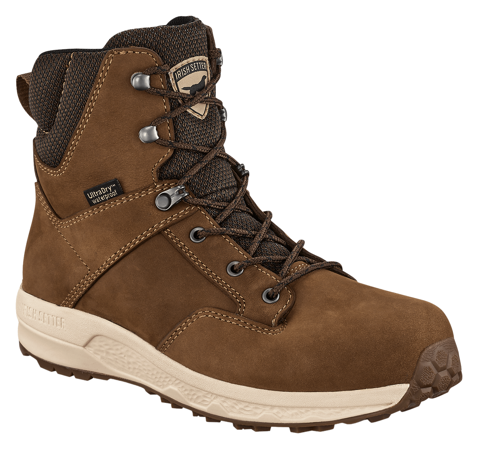 Image of Irish Setter Clearwater Waterproof Steel-Toe Work Boots for Women - Tan