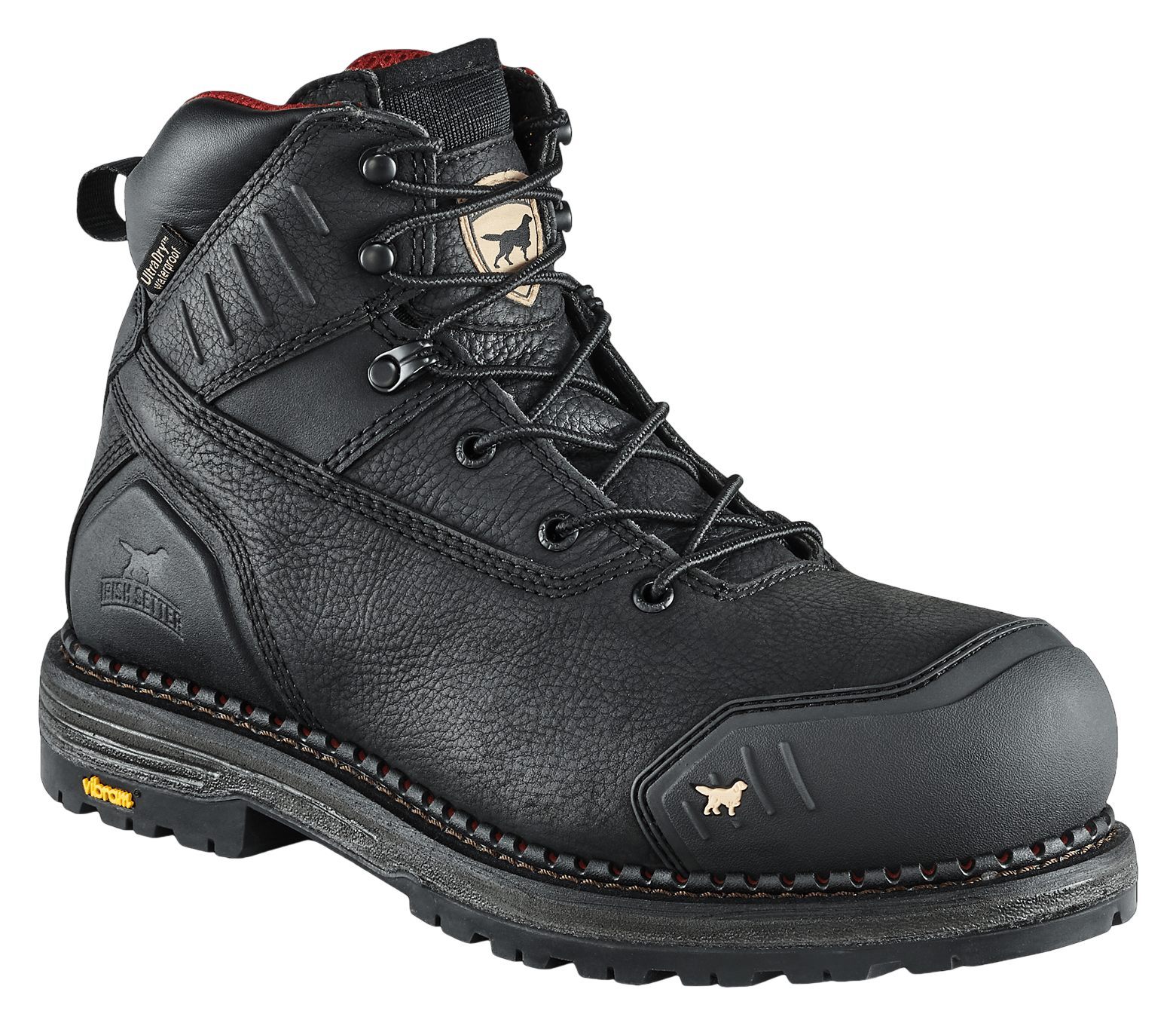 Image of Irish Setter Edgerton XD Waterproof Composite-Toe Work Boots for Men - Black