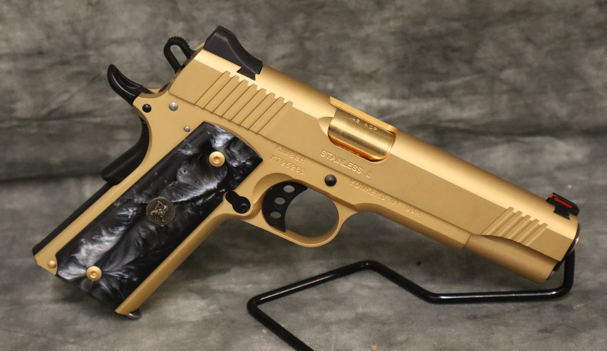 Image of Kimber~Stainless II 24kt Plated~45 Auto