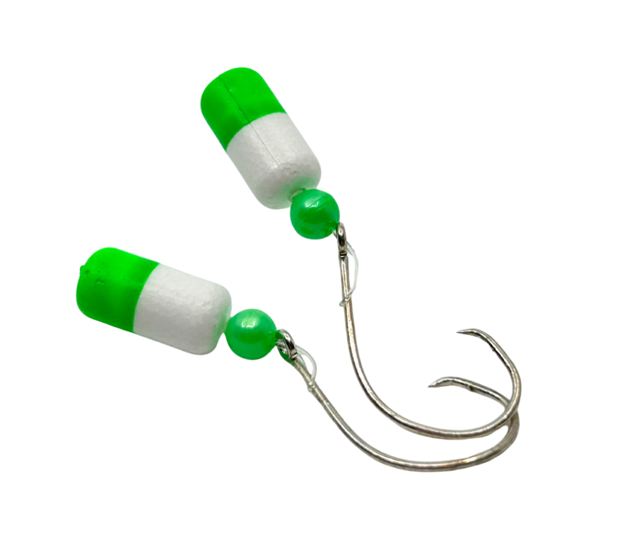 Image of Tackle Crafters Pompano Ultimate Rig - Green/White - 20 lb