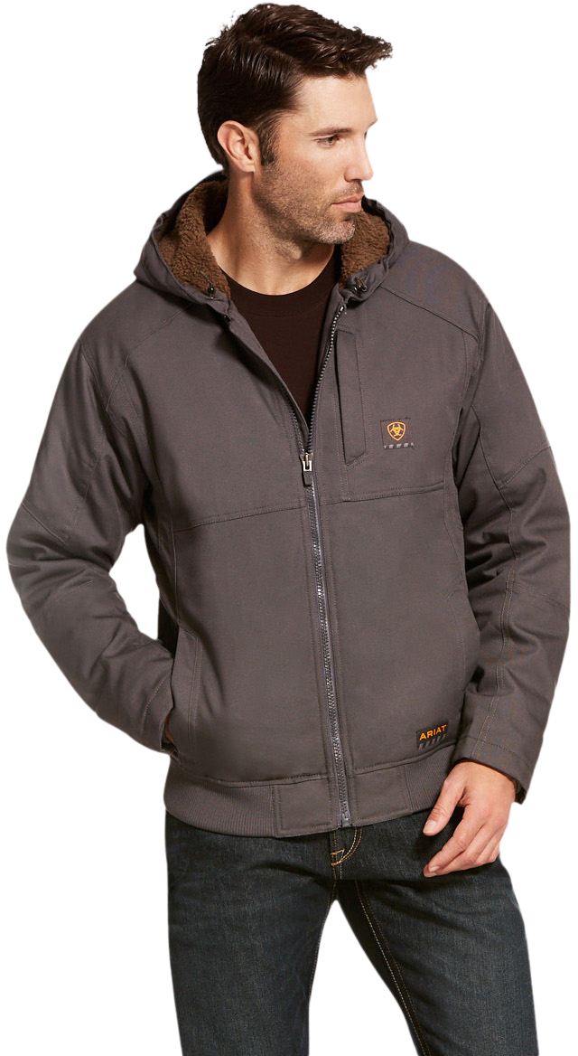 Image of Ariat Rebar DuraCanvas Jacket with Left Chest Pocket for Men - Rebar Grey - M