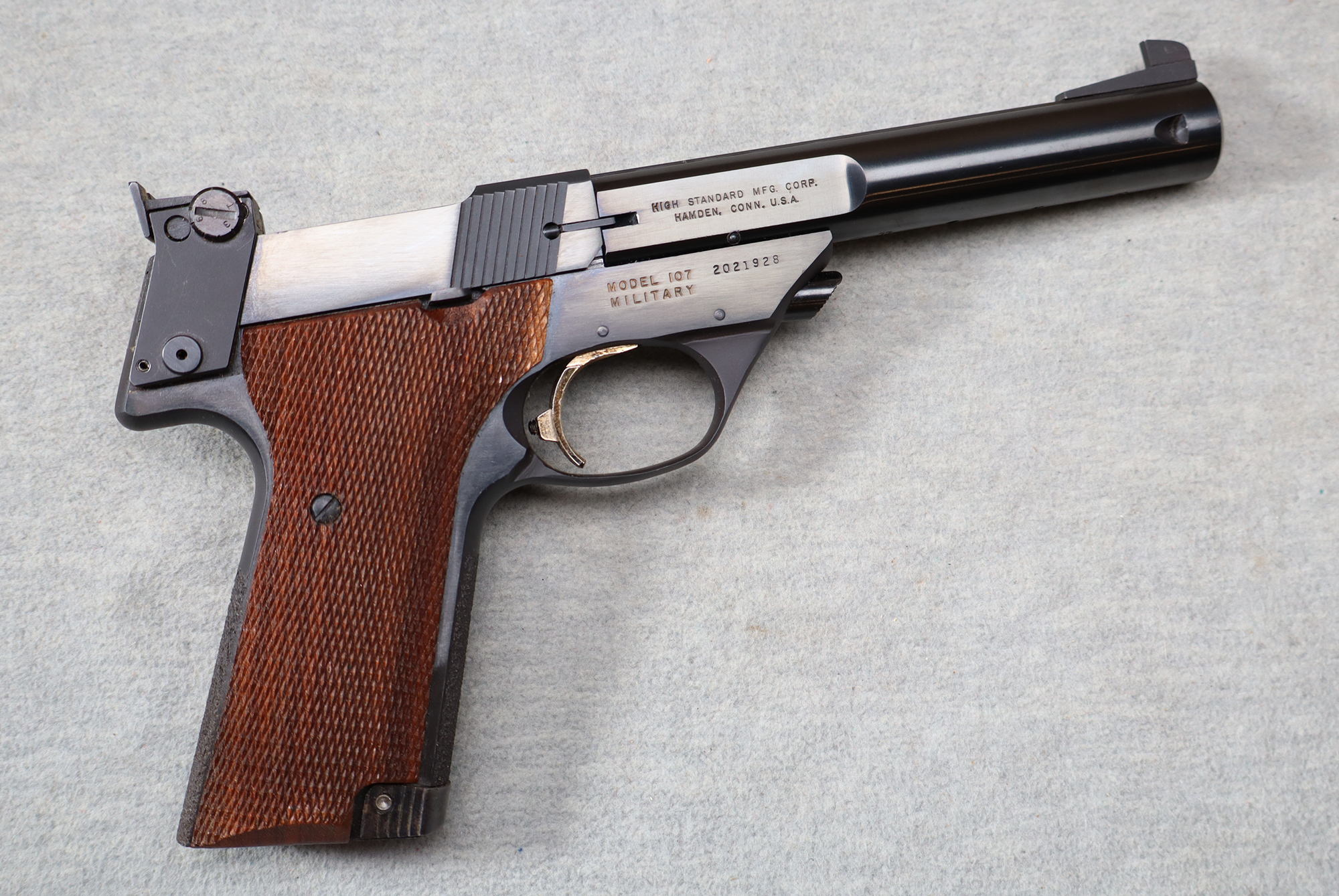 Image of High Standard ~ Model 107 Military Supermatic Trophy ~ .22 LR