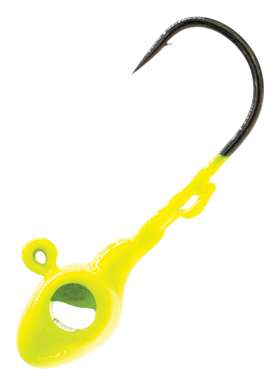 Trout Magnet Tungsten Eye Hole Jighead - Chartreuse