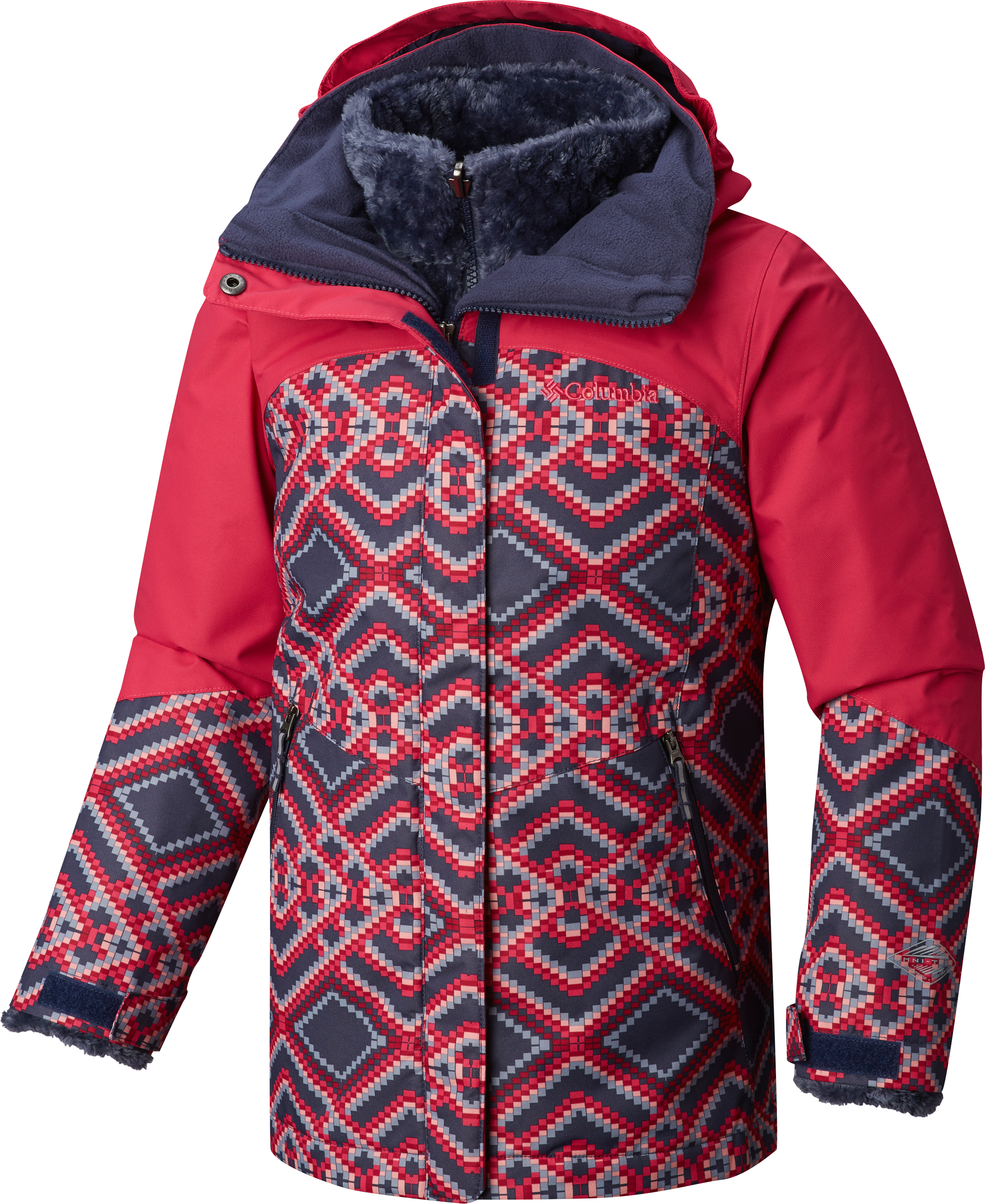 Columbia Bugaboo II Fleece Interchange Jacket for Girls - Dark Purple - XL
