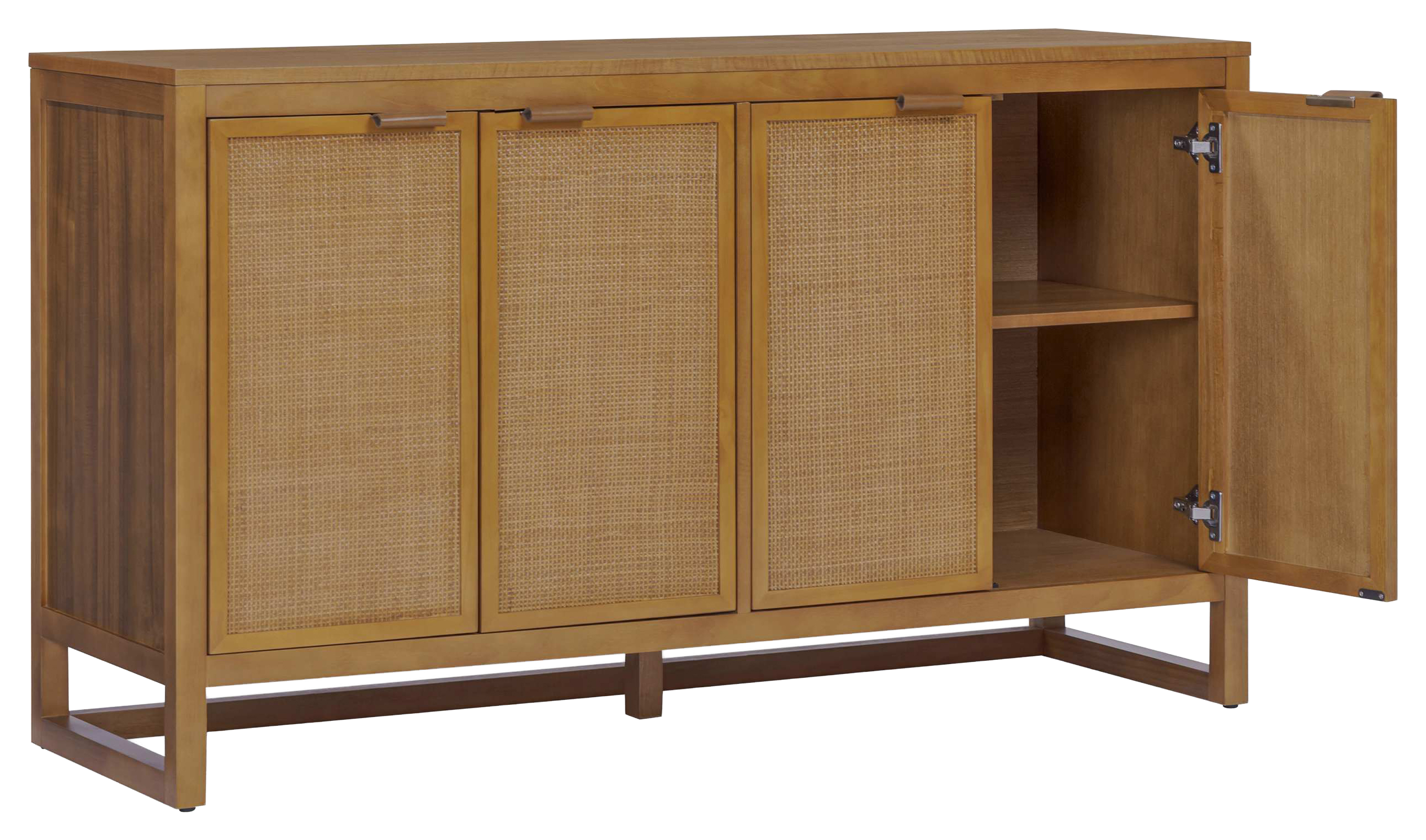 Image of Teamson Home Hatteras Wide Wood 4-Door Sideboard - Natural