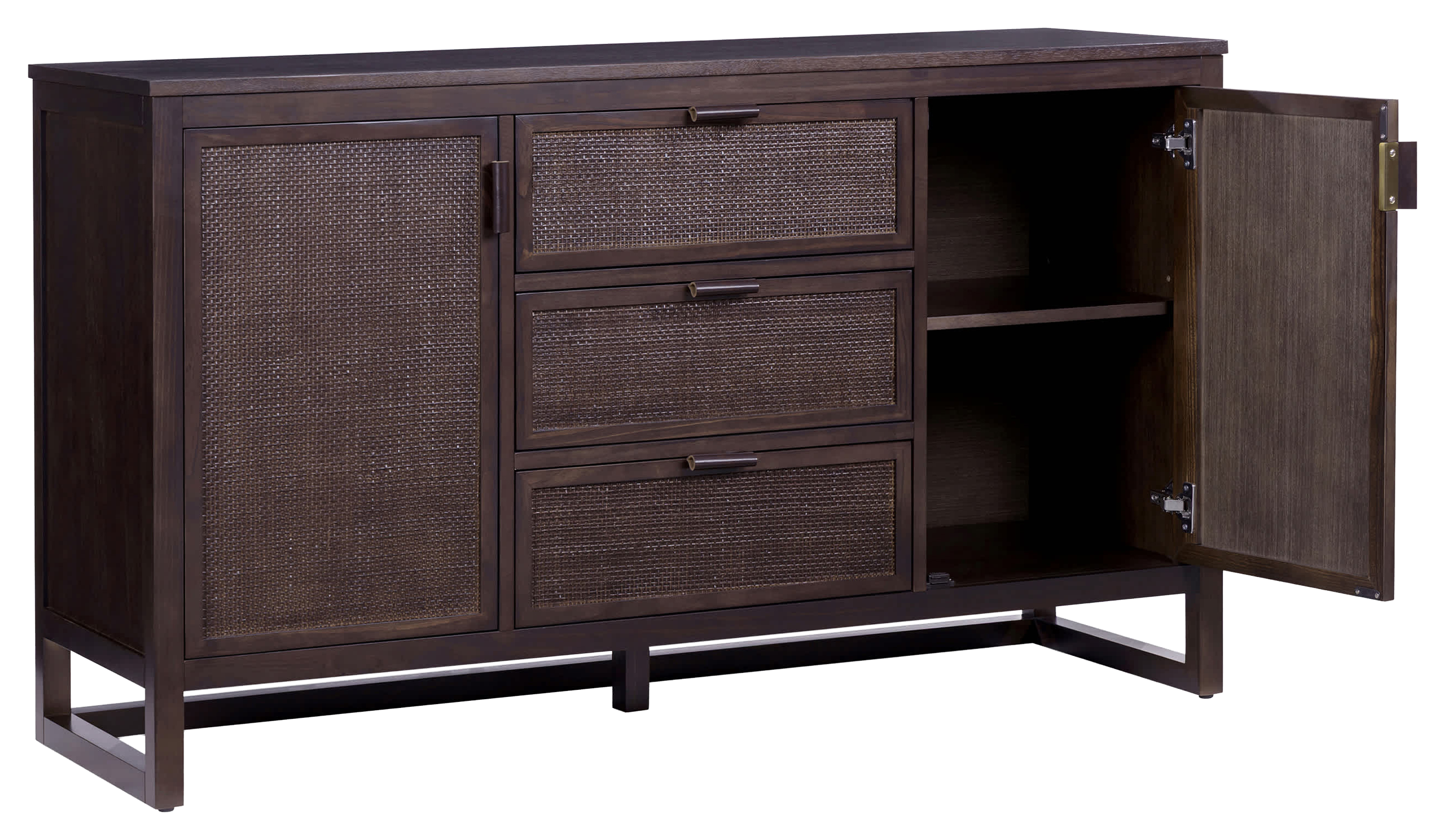 Image of Teamson Home Hatteras Wide Wood Sideboard Cabinet - Espresso