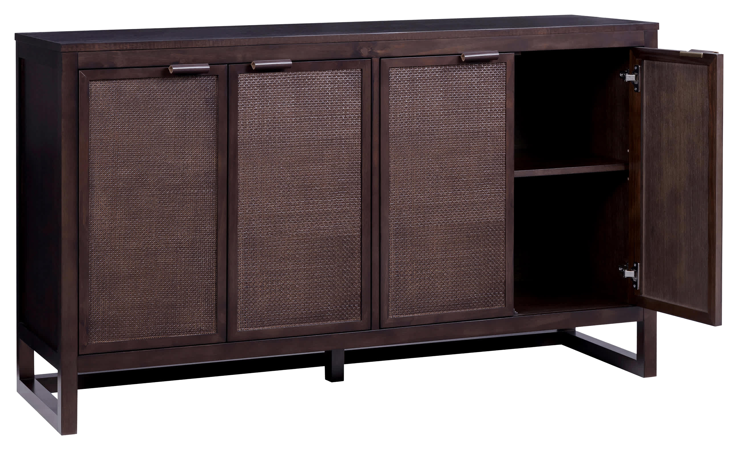 Image of Teamson Home Hatteras Wide Wood 4-Door Sideboard - Espresso