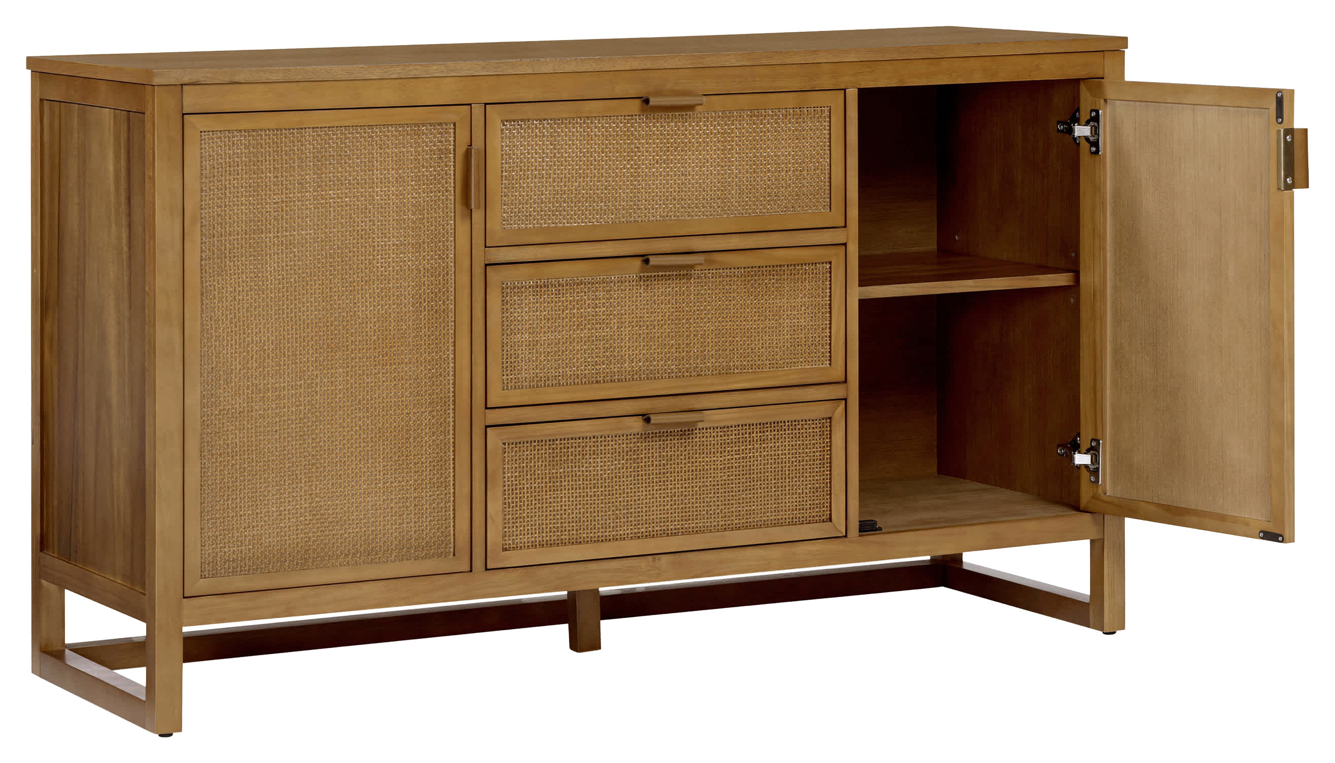 Image of Teamson Home Hatteras Wide Wood Sideboard Cabinet - Natural