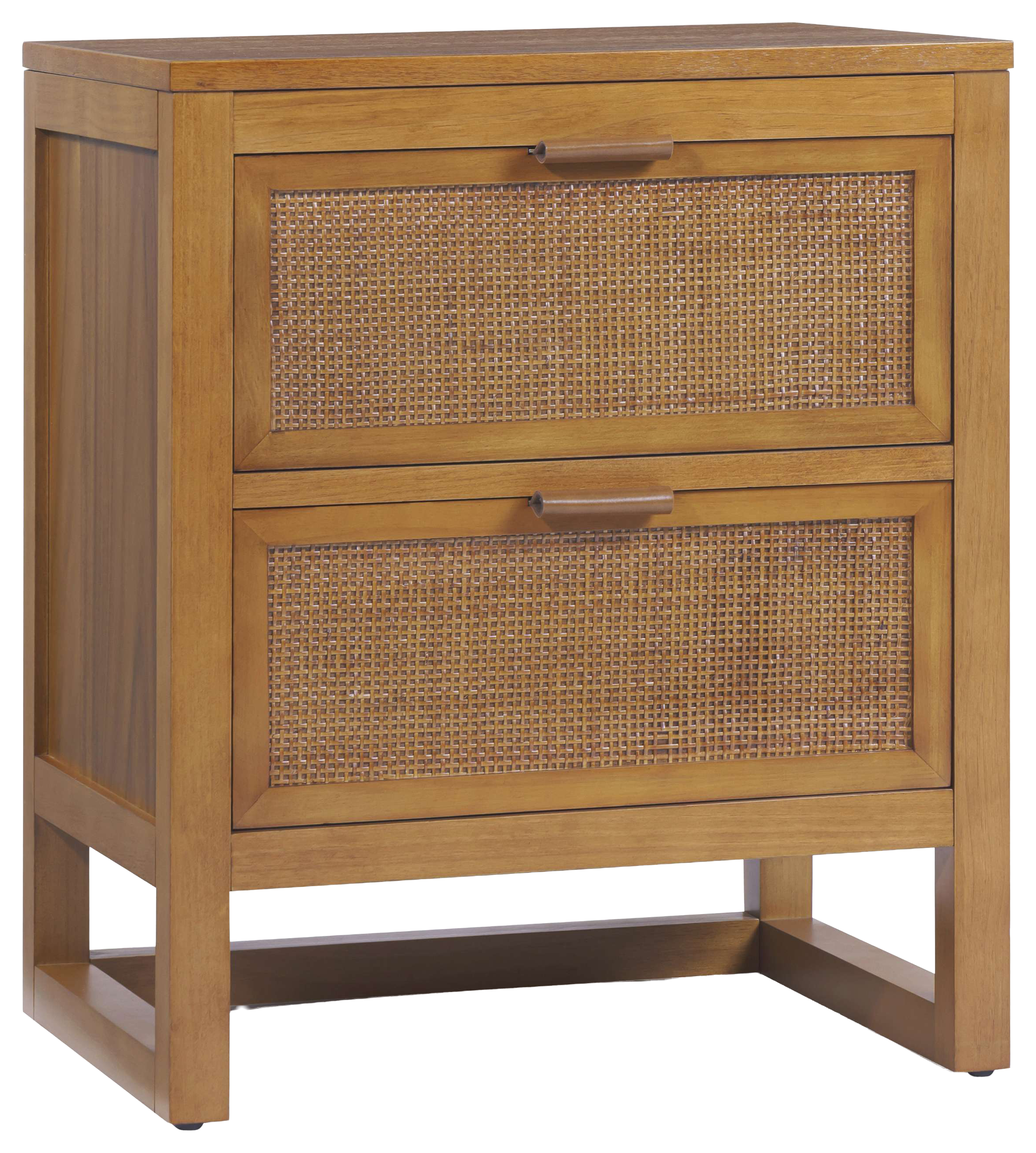 Image of Teamson Home Hatteras Wide Wood 2-Drawer Nightstand - Natual