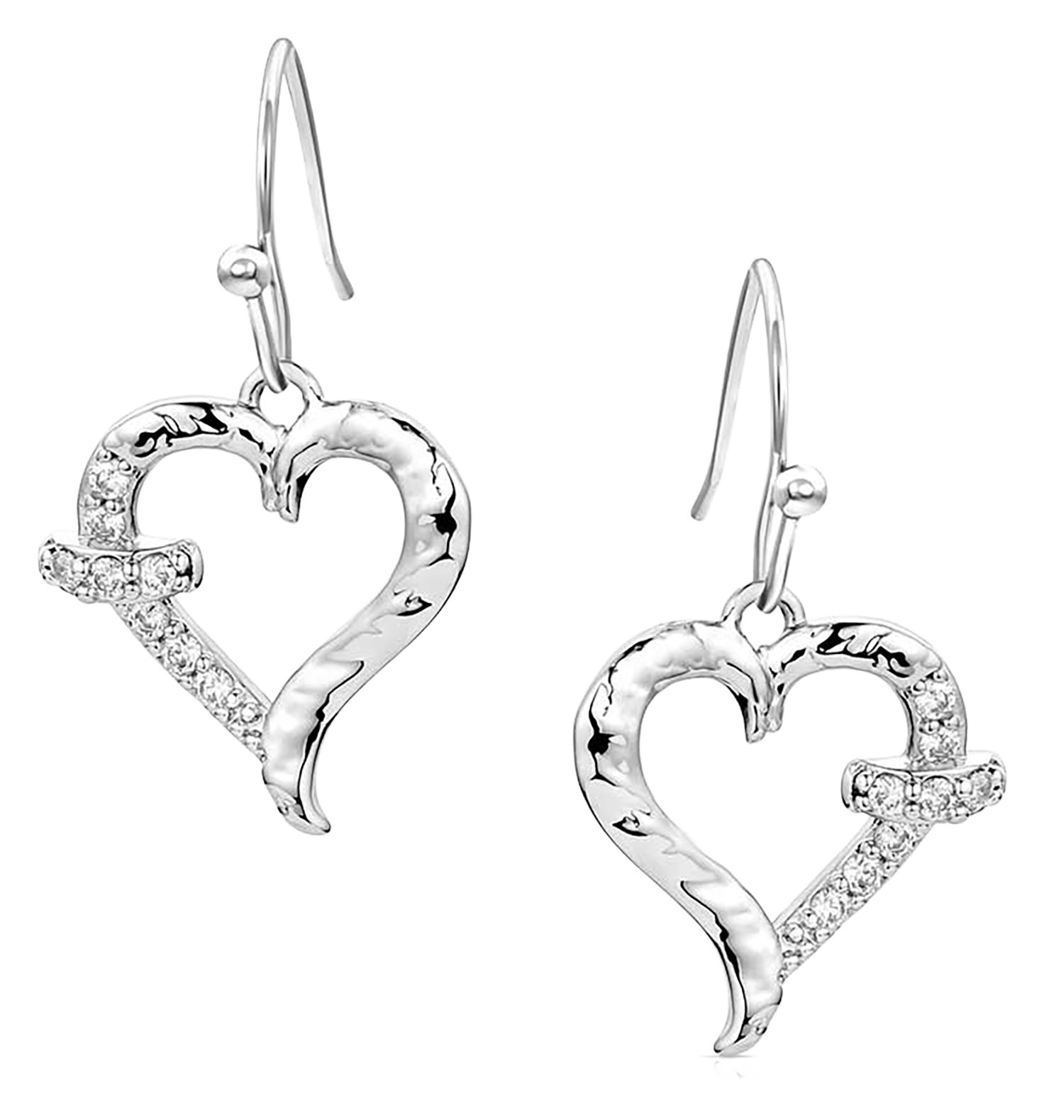 Image of Montana Silversmiths With Love Heart Earrings