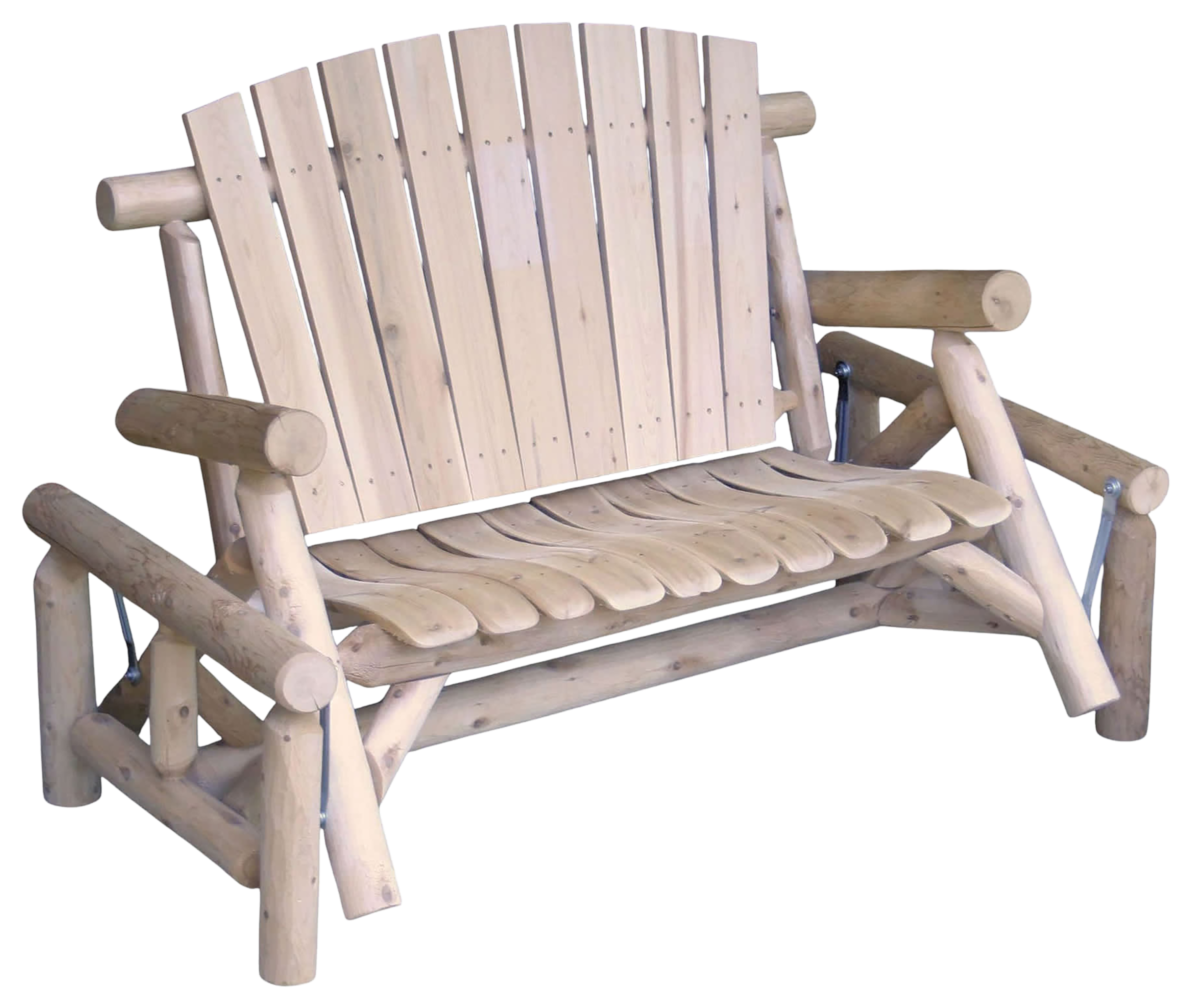 Image of Lakeland Mills Cedar Log Glider Bench
