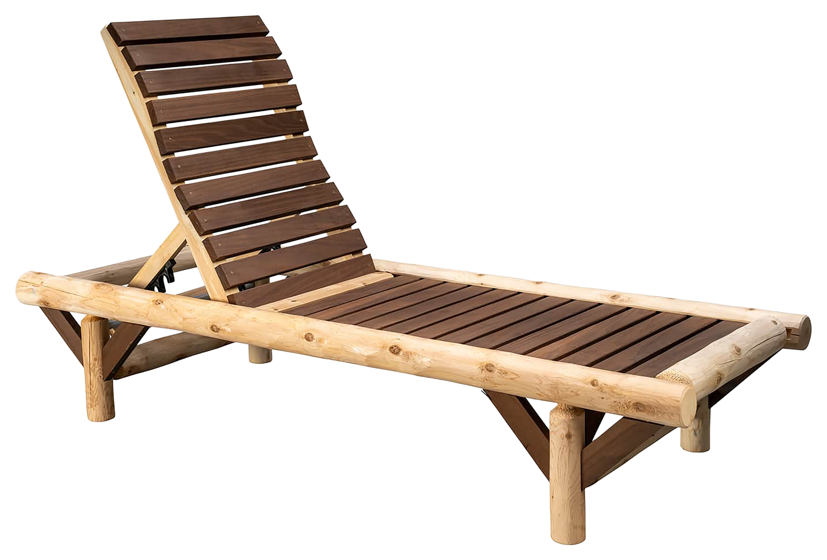 Image of Lakeland Mills ThermaFusion Cedar Log Chaise Lounge Chair