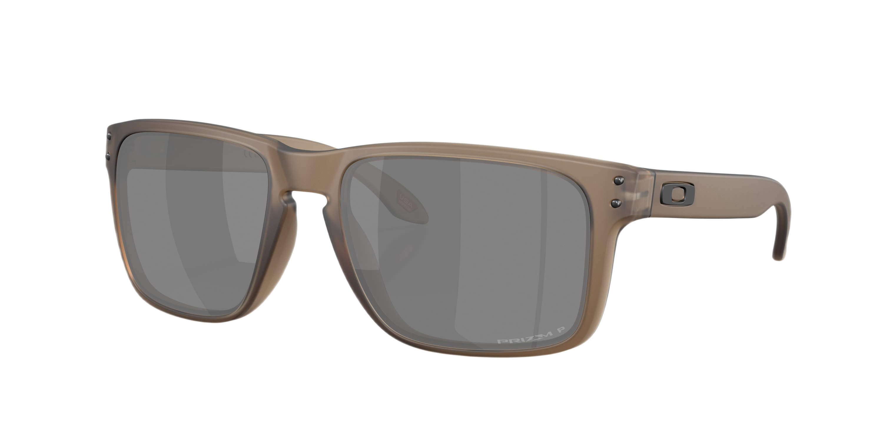 Image of Oakley HolbrOOk XL Obscura Collection OO9417 Prizm Polarized Sunglasses - Matte Brown Smoke/Prizm Black Mirror - X-Large