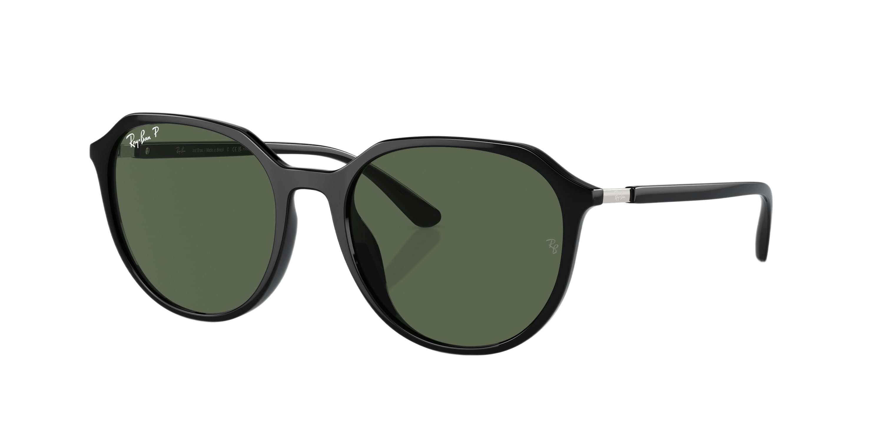 Image of Ray-Ban RB4415L Polarized Classic Sunglasses - Black/Green Classic G - Medium