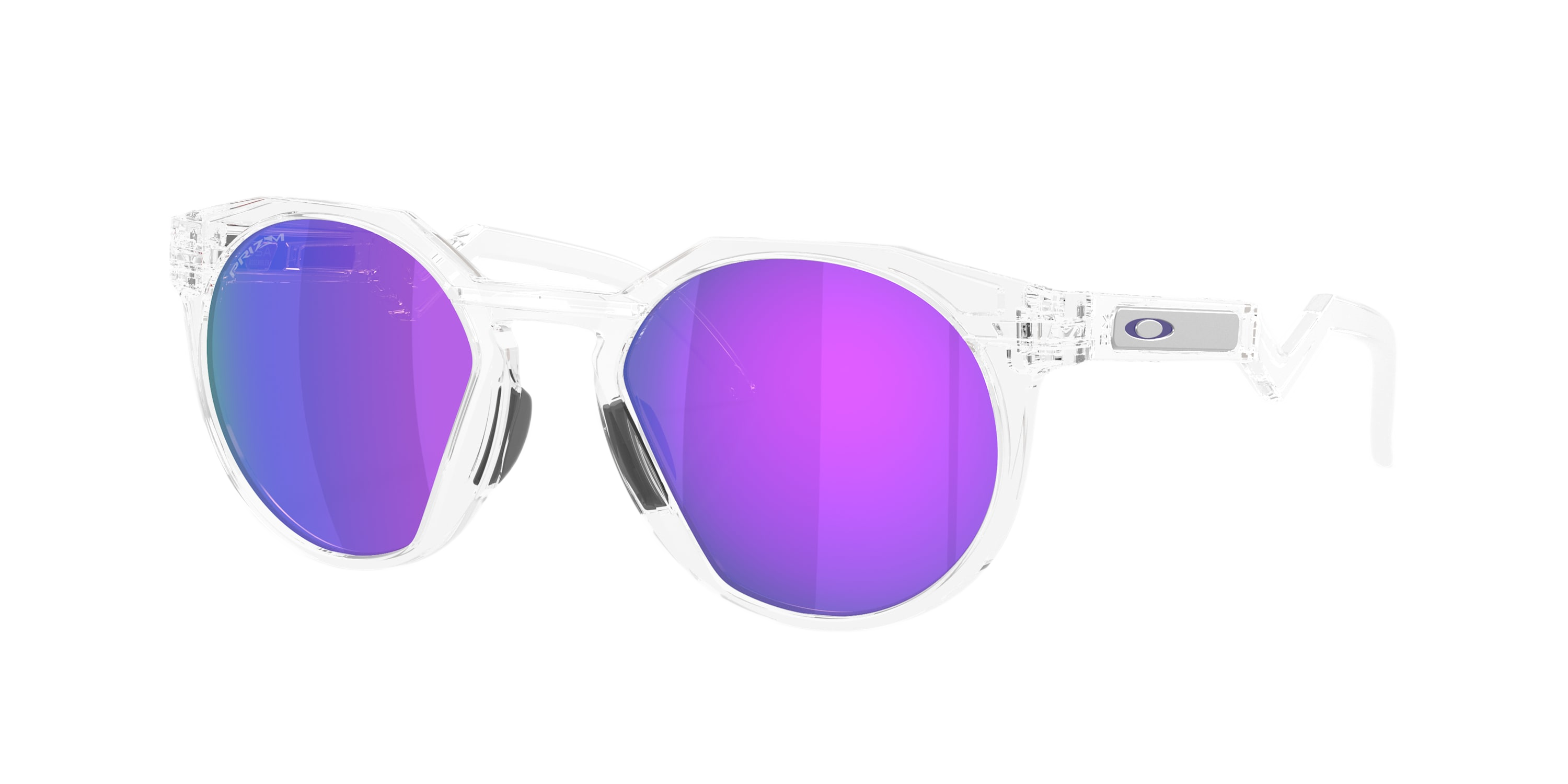 Image of Oakley Hstn OO9242 Prizm Sunglasses - Clear/Prizm Violet Mirror - Medium
