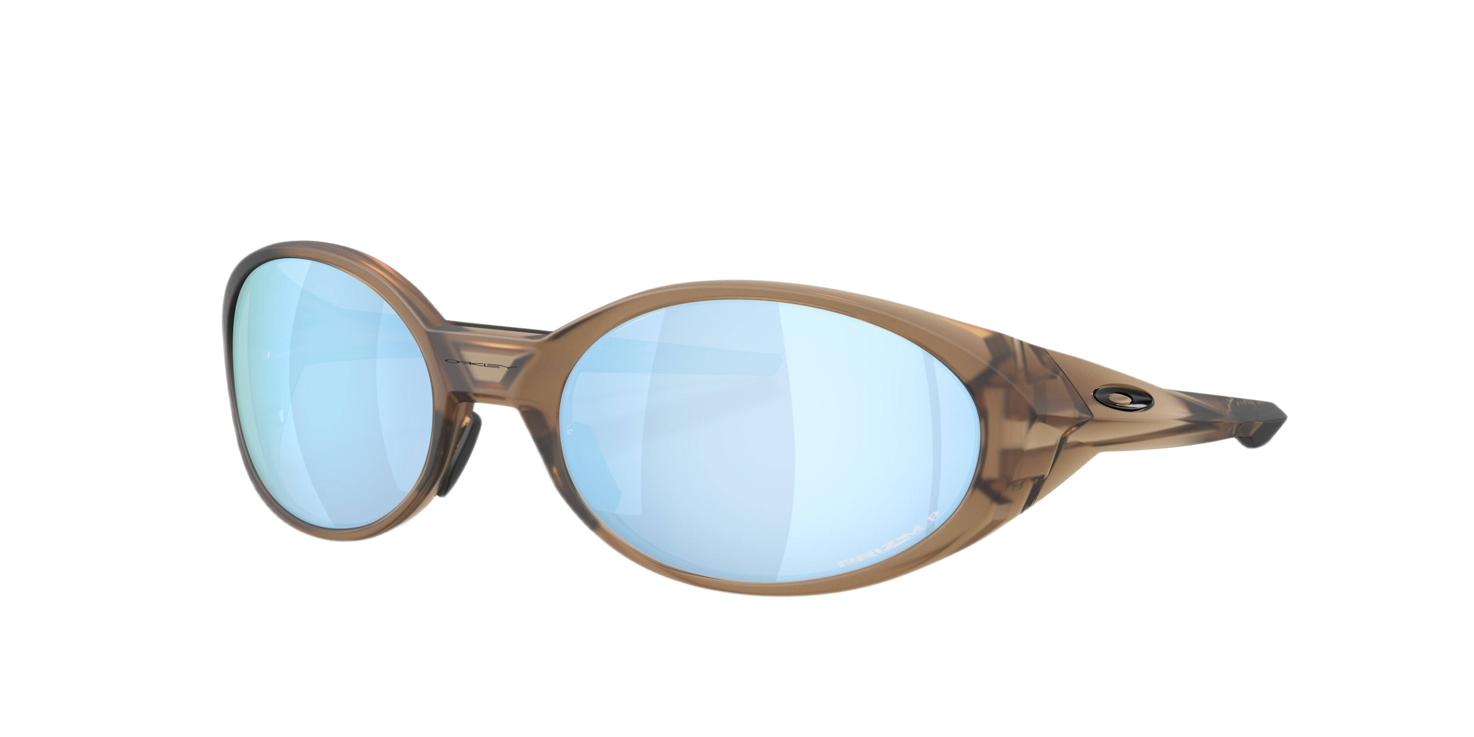 Image of Oakley Eye Jacket Redux OO9438 Polar Prizm Sunglasses - Matte Brown Smoke/Prizm Deep Water Mirror - Small