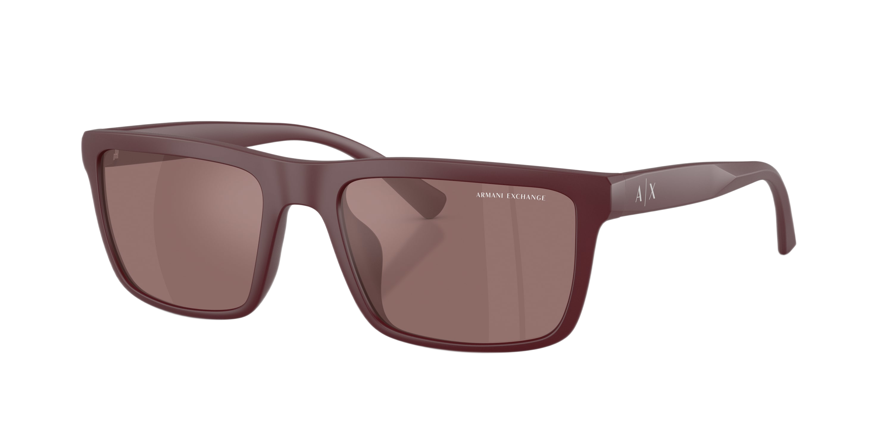Image of Armani Exchange AX4174Su Mirror Sunglasses - Matte Burgundy/Silver Mirror