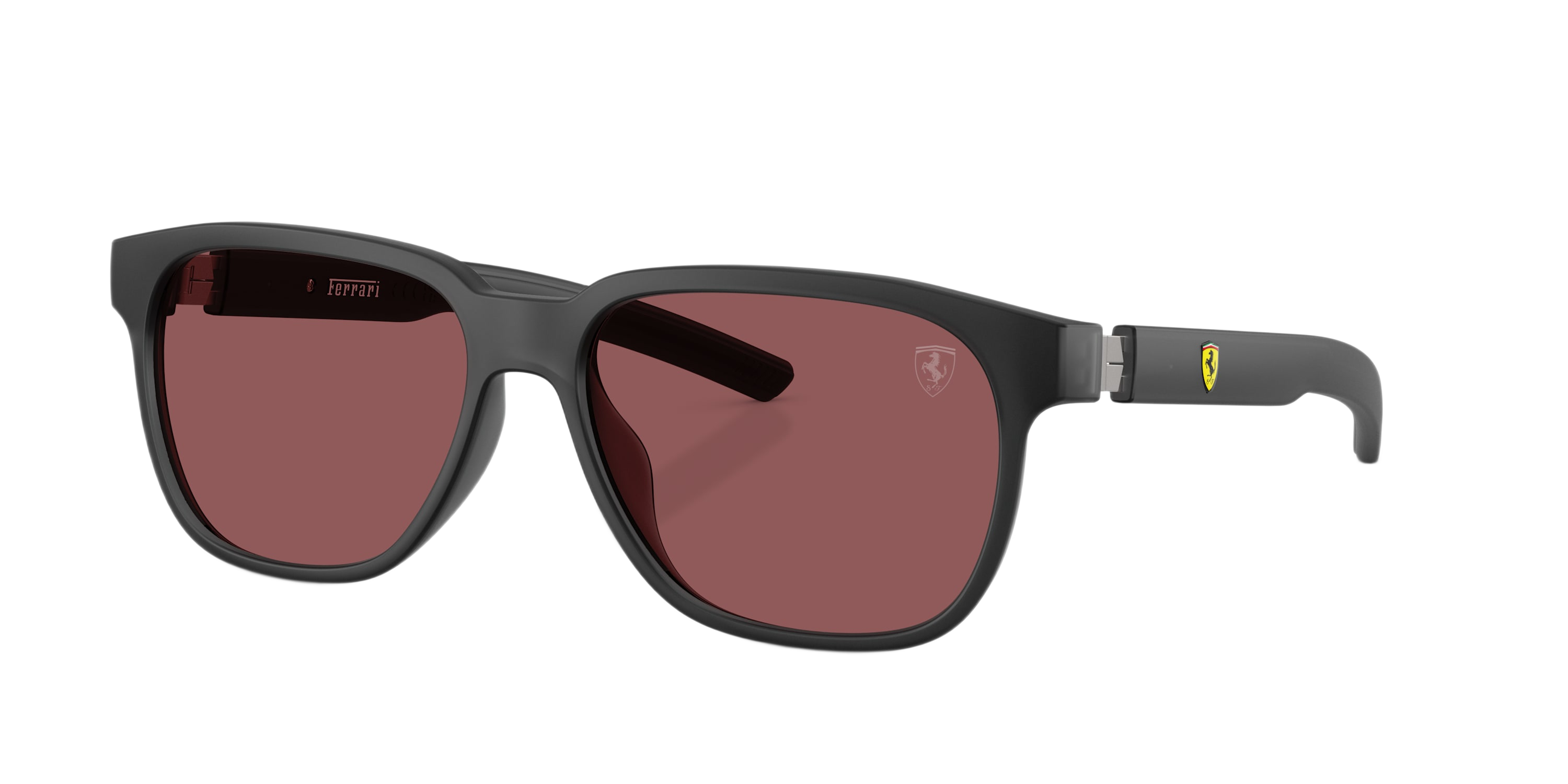 Image of Scuderia Ferrari FZ6033D Sunglasses - Matte Transparent Black/Red Contrast Pro