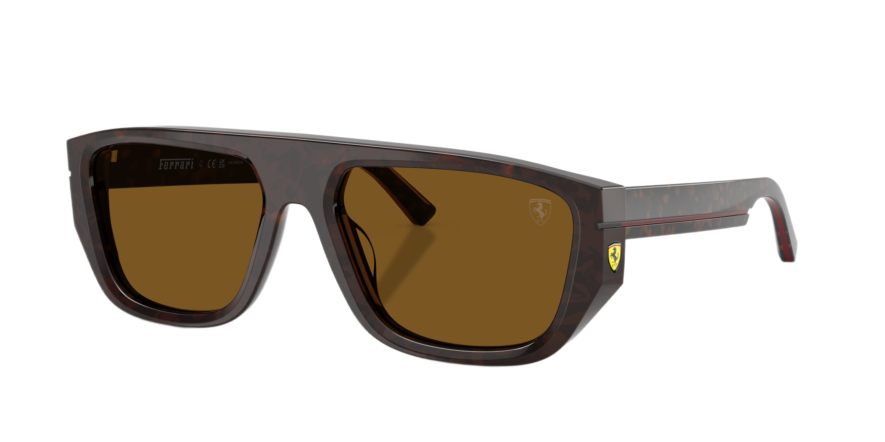 Image of Scuderia Ferrari FZ6036U Polarized Sunglasses - Brown Tortoise/Nicotine - X-Large