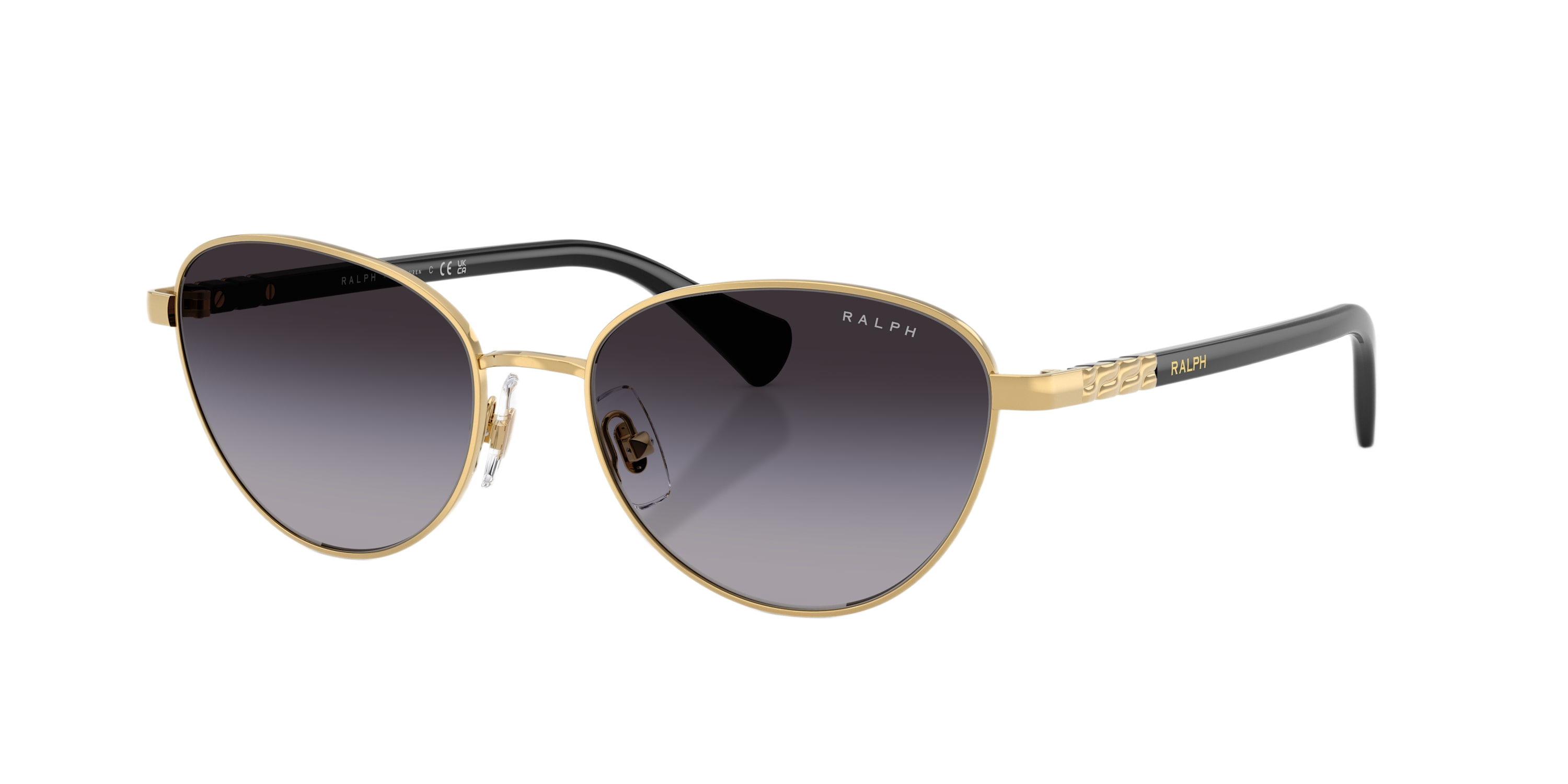 Image of Ralph RA4150 Gradient Sunglasses - Gold/Gray Gradient