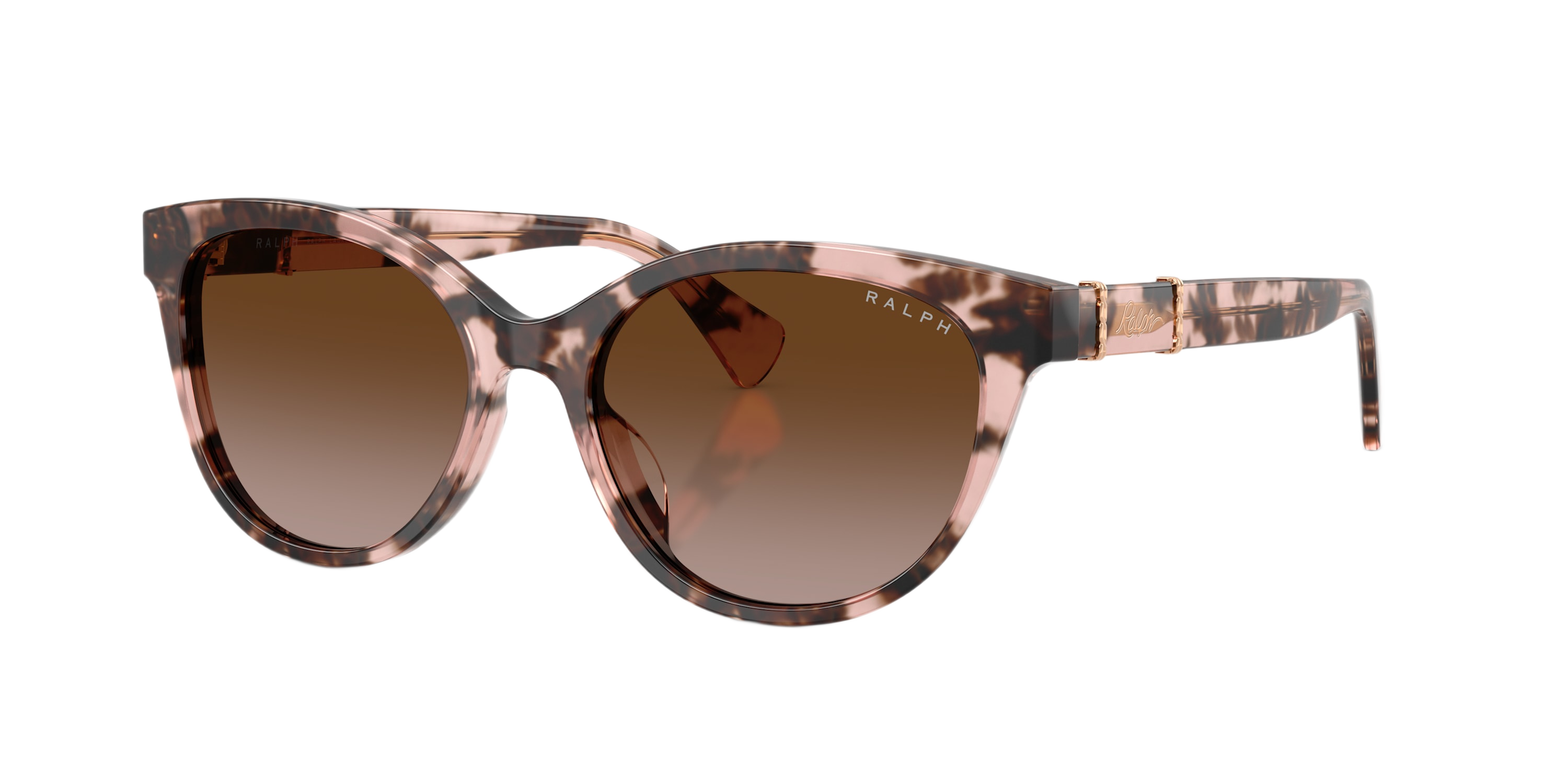 Image of Ralph RA5357U Gradient Sunglasses - Pink Havana/Brown Gradient