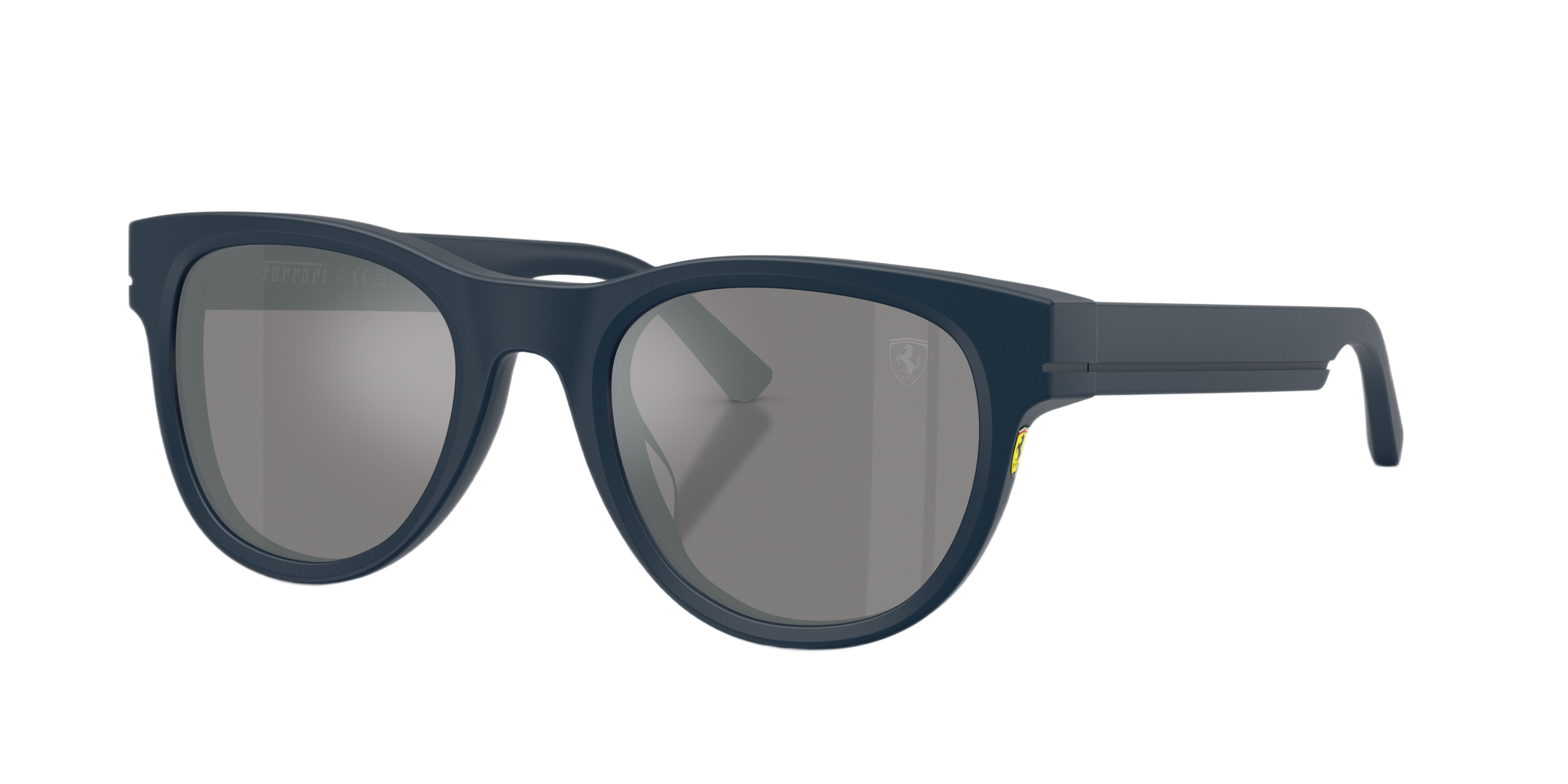 Image of Scuderia Ferrari FZ6034U Polarized Mirror Sunglasses - Matte Blue/Silver Mirror - X-Large