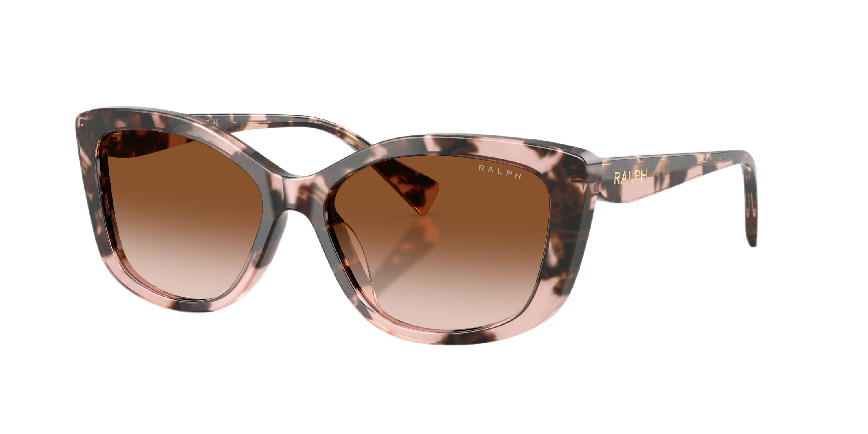 Image of Ralph RA5358U Gradient Sunglasses - Pink Havana/Brown Gradient