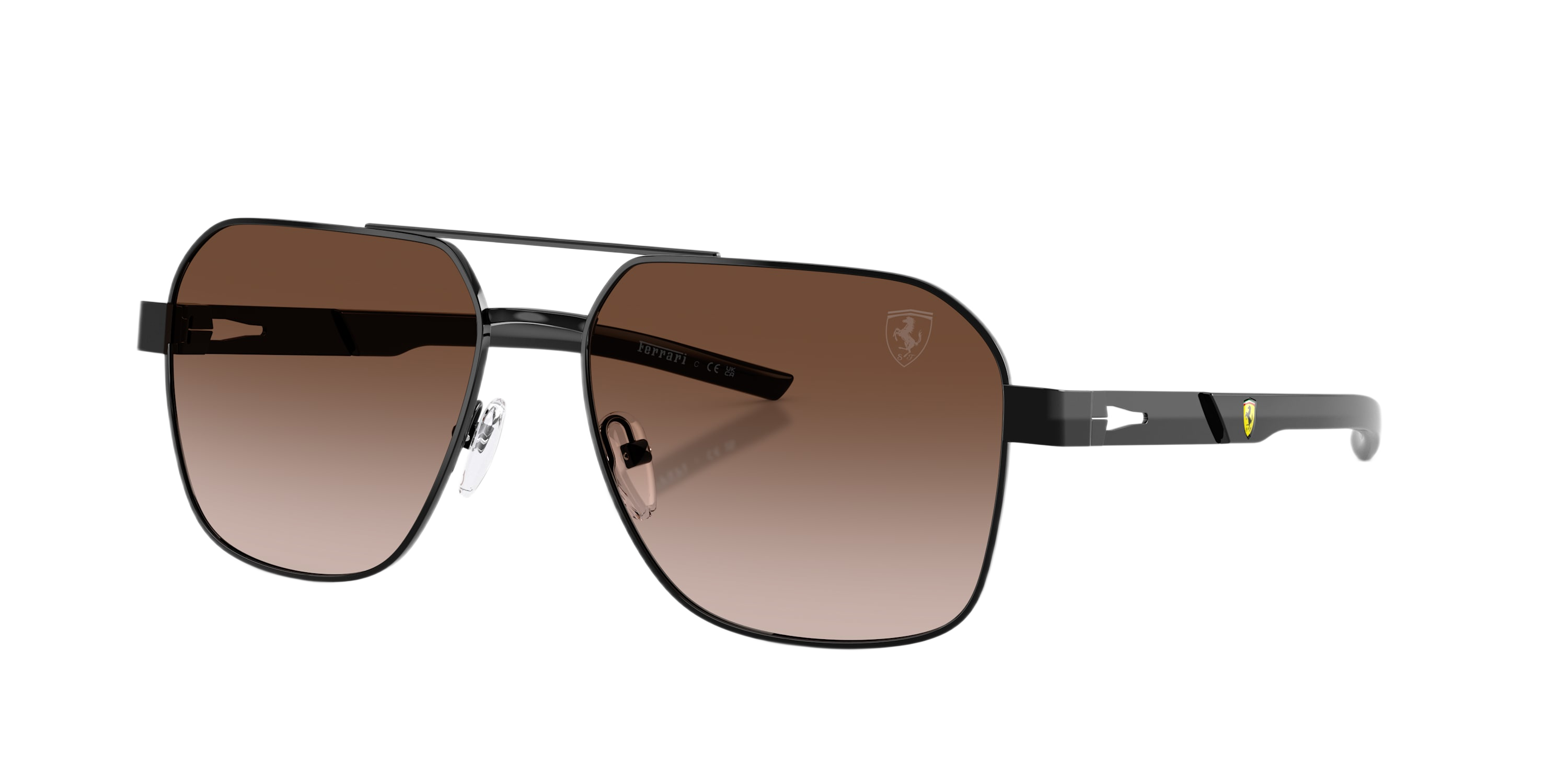 Image of Scuderia Ferrari FZ5003 Gradient Sunglasses - Shiny Black/Brown Gradient