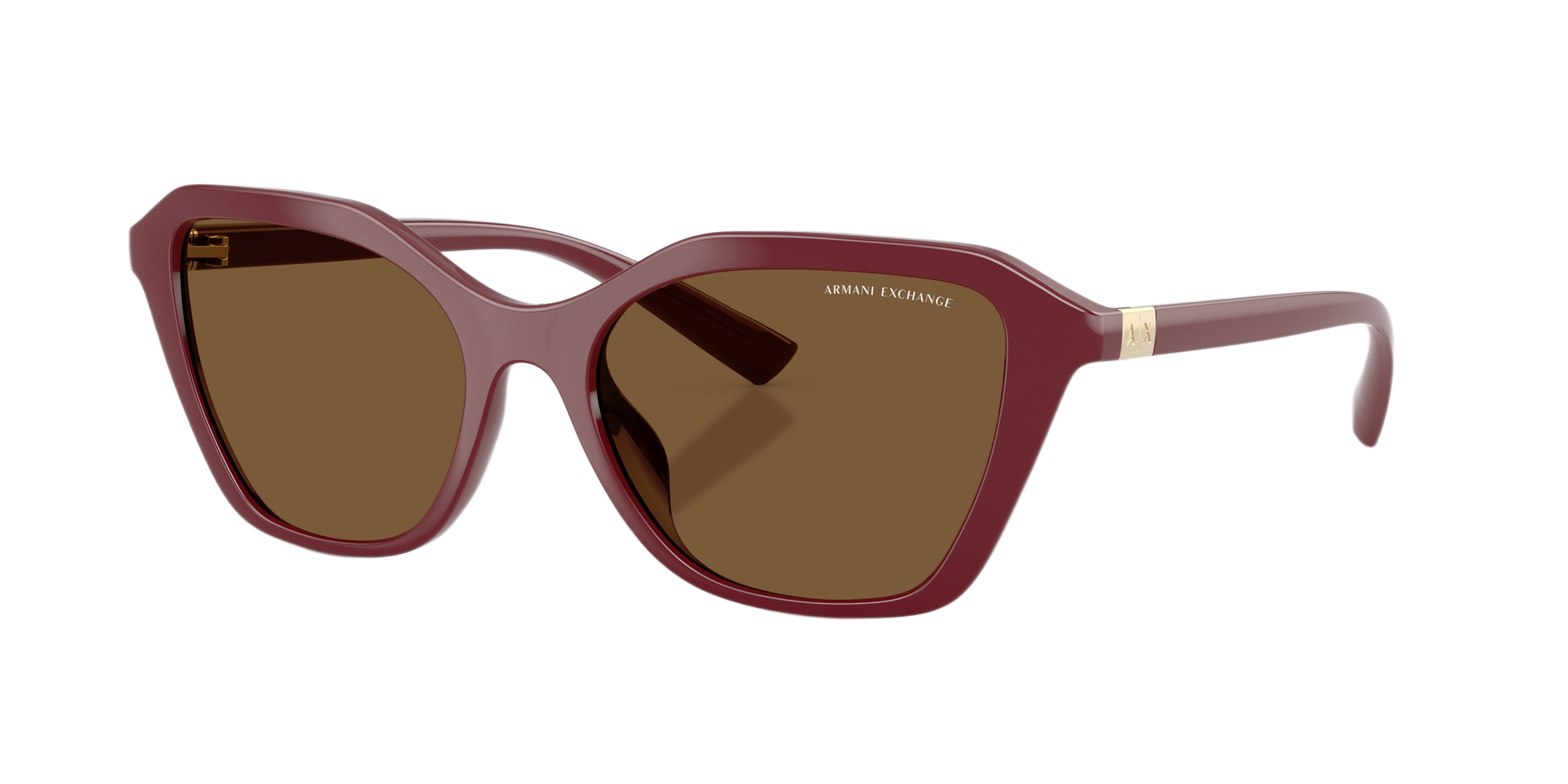 Image of Armani Exchange AX4173Su Sunglasses - Shiny Bordeaux/Brown