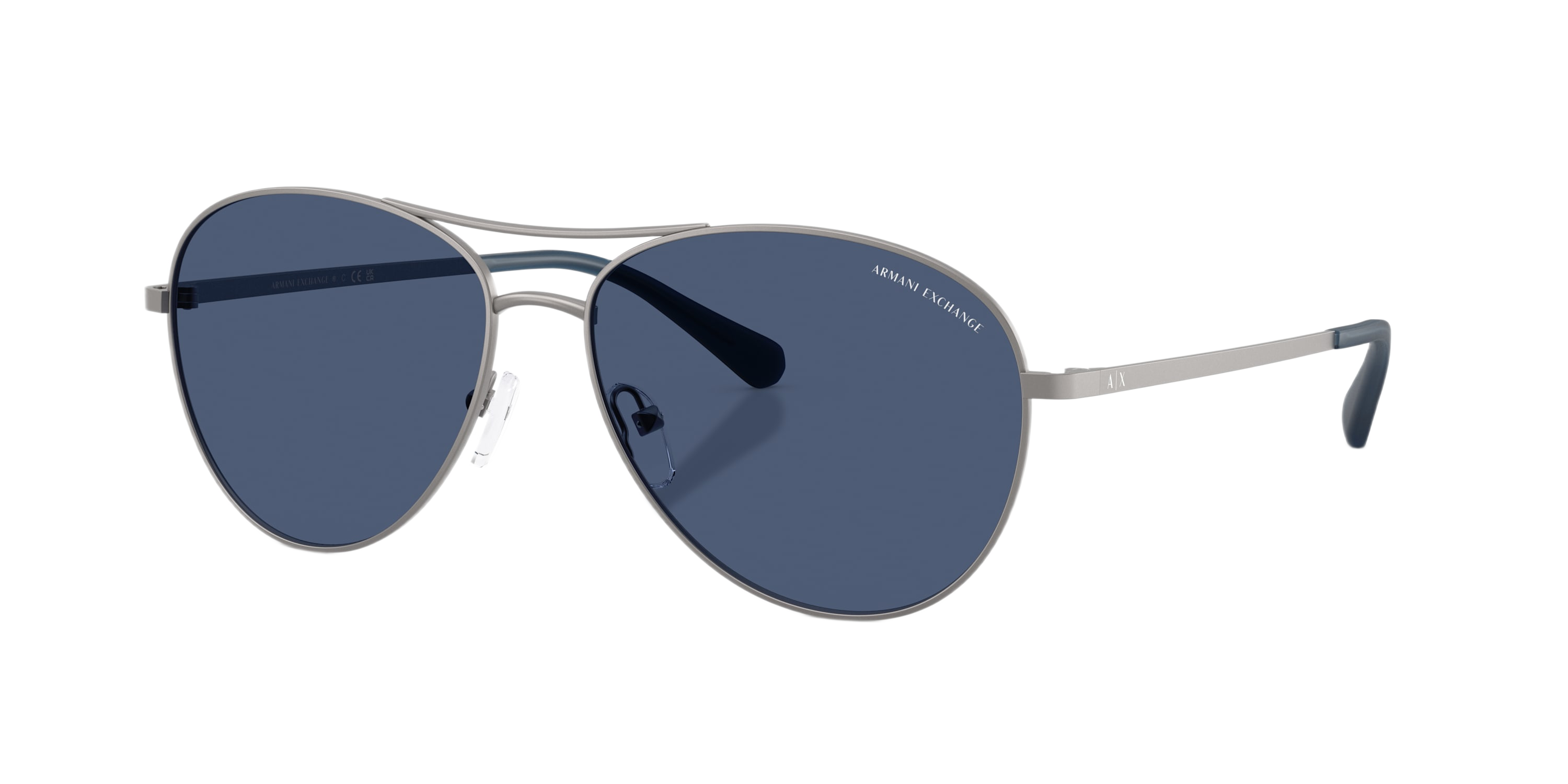 Image of Armani Exchange AX2061S Sunglasses - Matte Gunmetal/Dark Blue