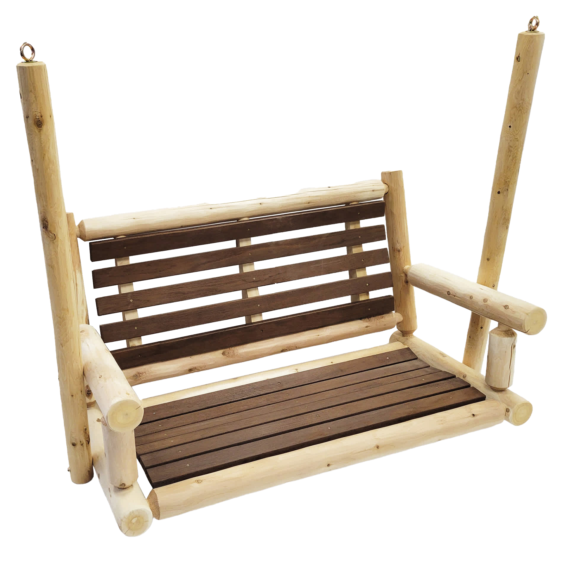Lakeland Mills ThermaFusion Cedar Log 4' Porch Swing