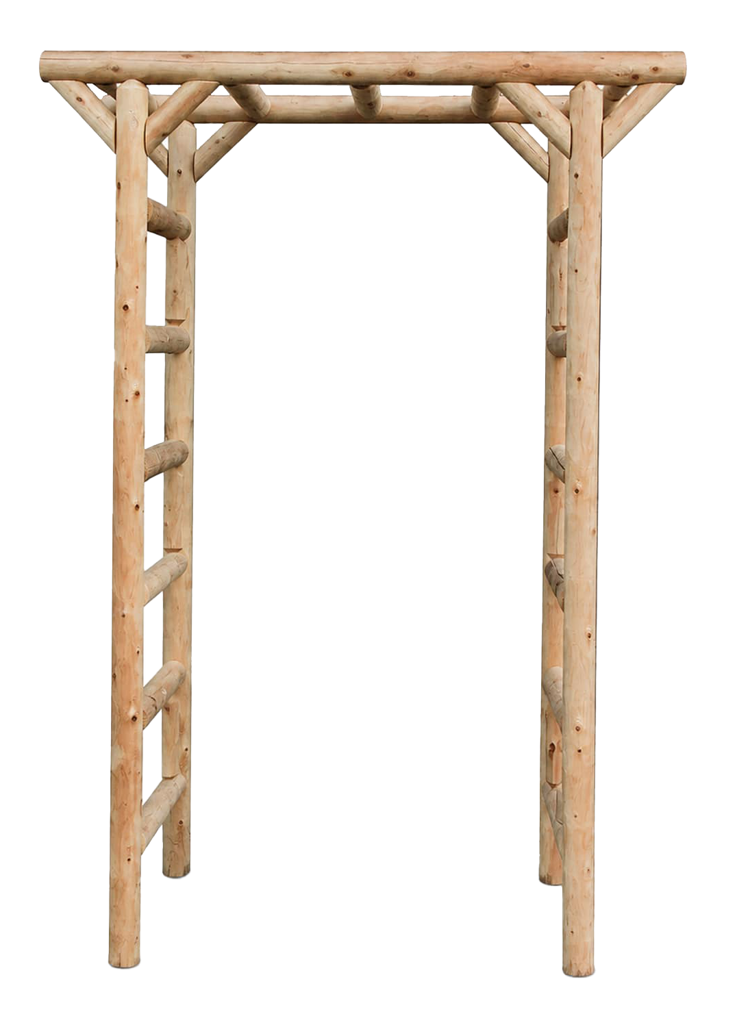 Image of Lakeland Mills Cedar Log Small Arbor Garden Arch