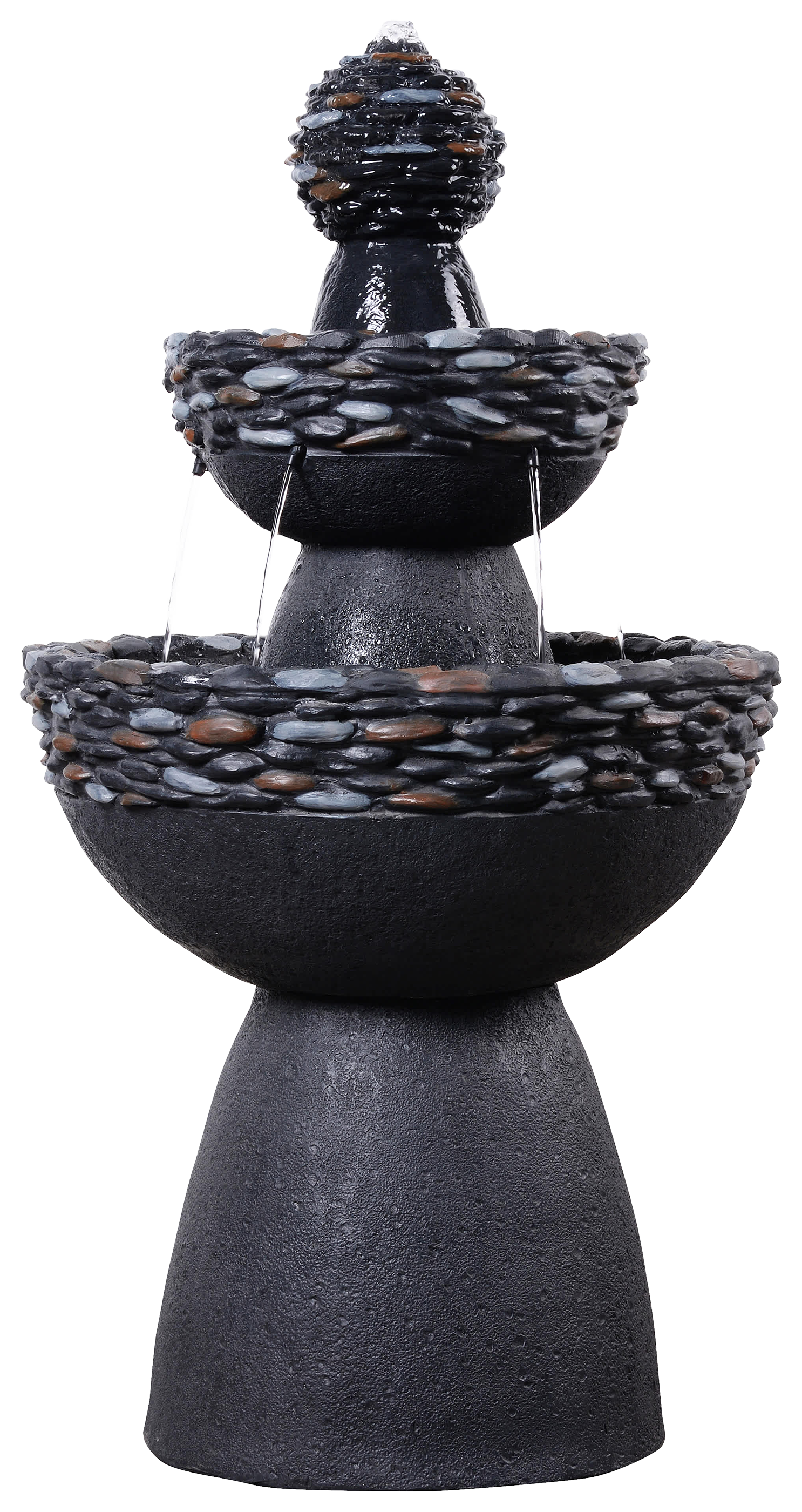 Teamson Home Teamson Home 3-Tier Stone Pedestal Outdoor Water Fountain - Dark Gray - $269.99 at Bass Pro Shops
