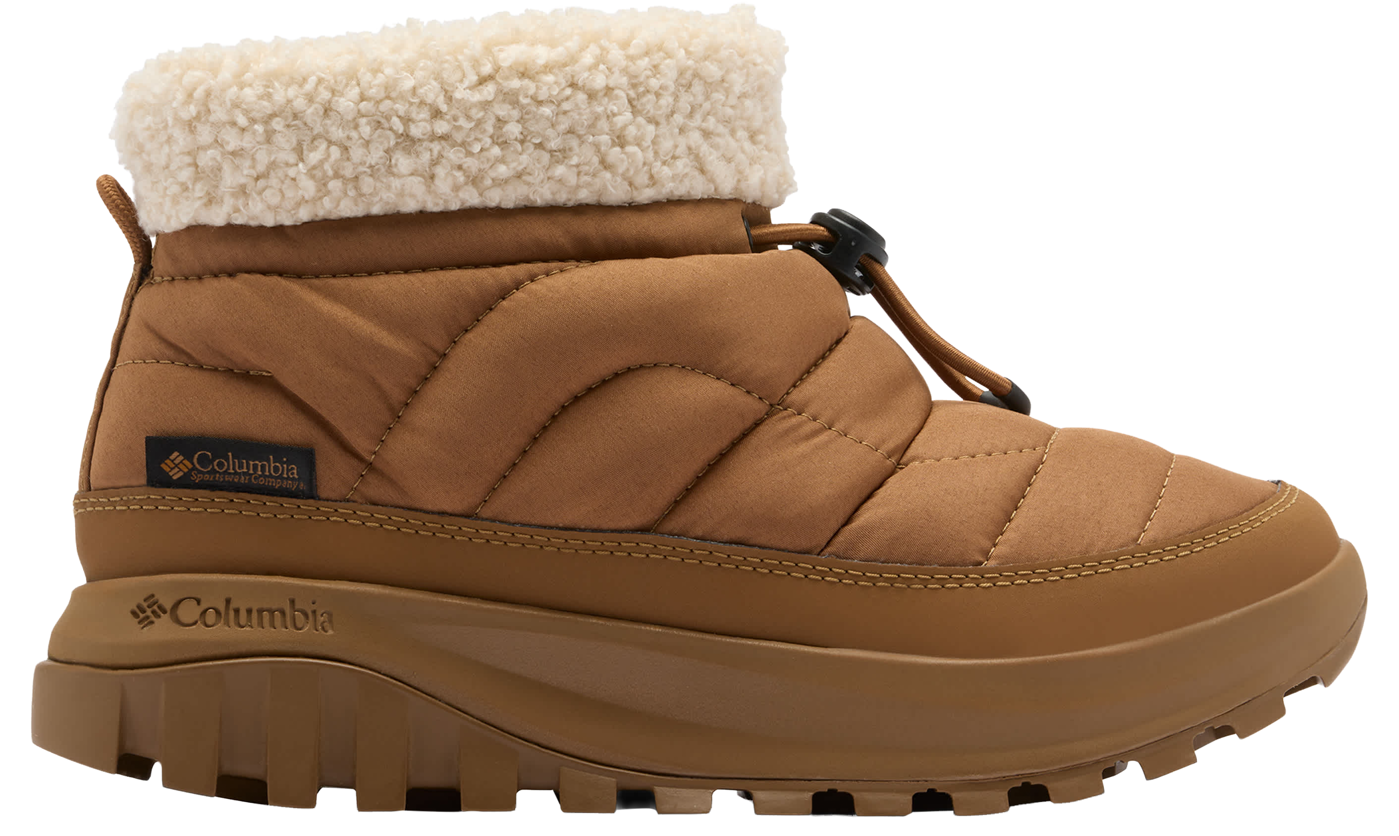 Image of Columbia Snowtrot Shorty Snow Boots for Women - Elk/Black