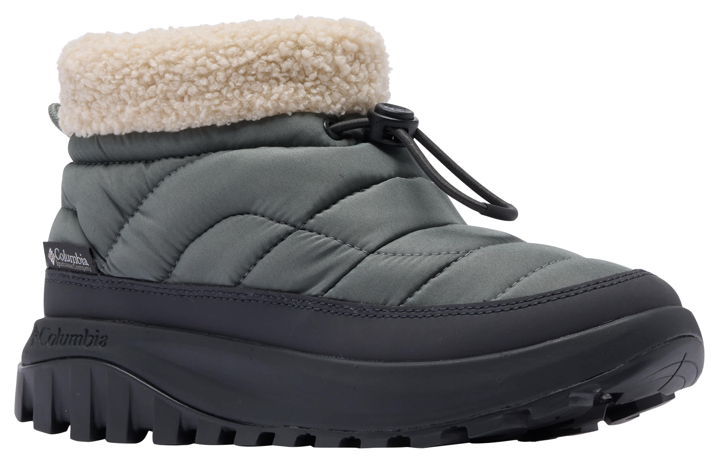 Image of Columbia Snowtrot Shorty Snow Boots for Women - Sedona Sage/Shark