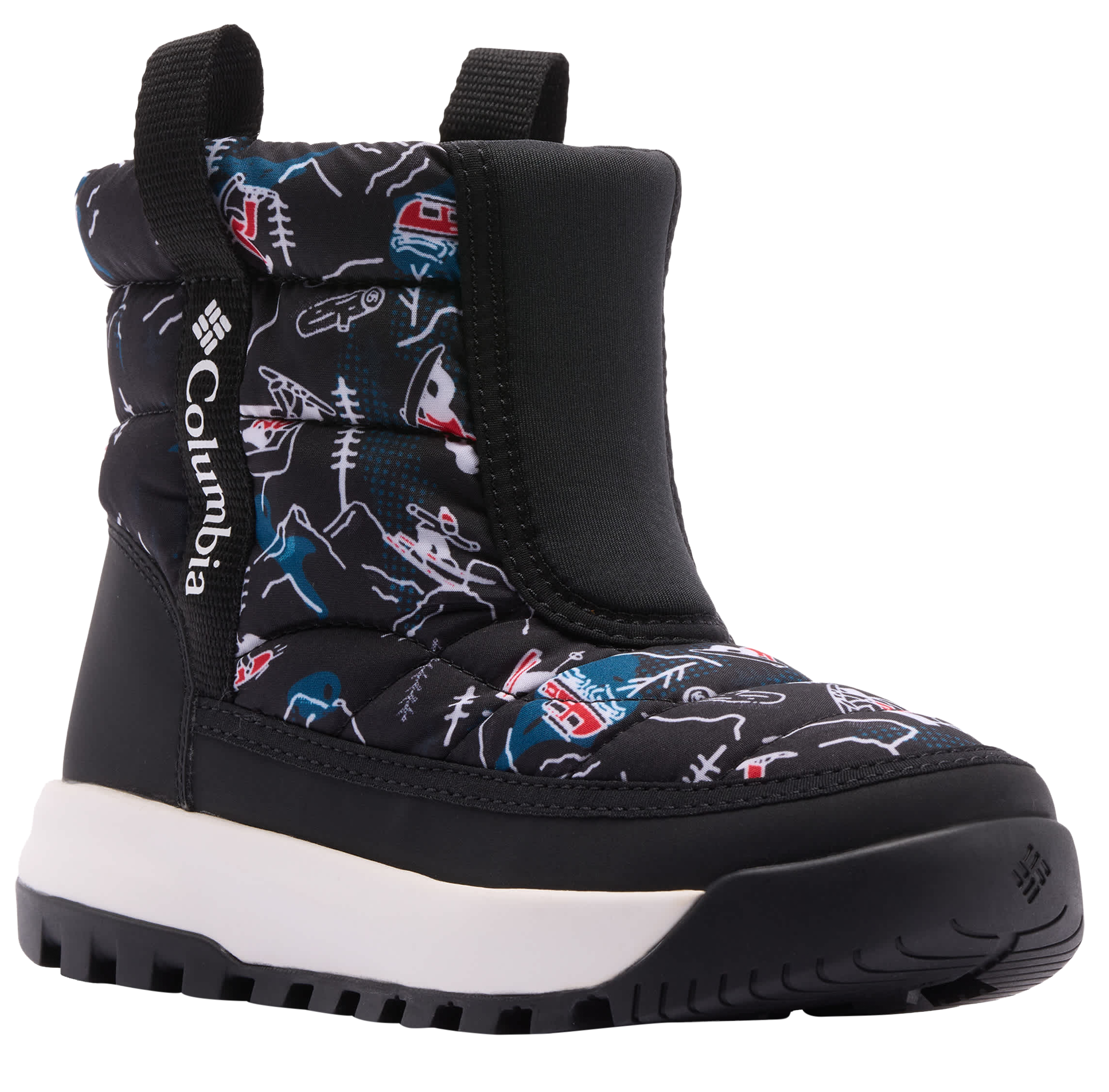 Columbia Columbia Snowtrot Mid Insulated Waterproof Winter Boots for Kids - Black/Black Mountopia - $60.00 at Bass Pro Shops