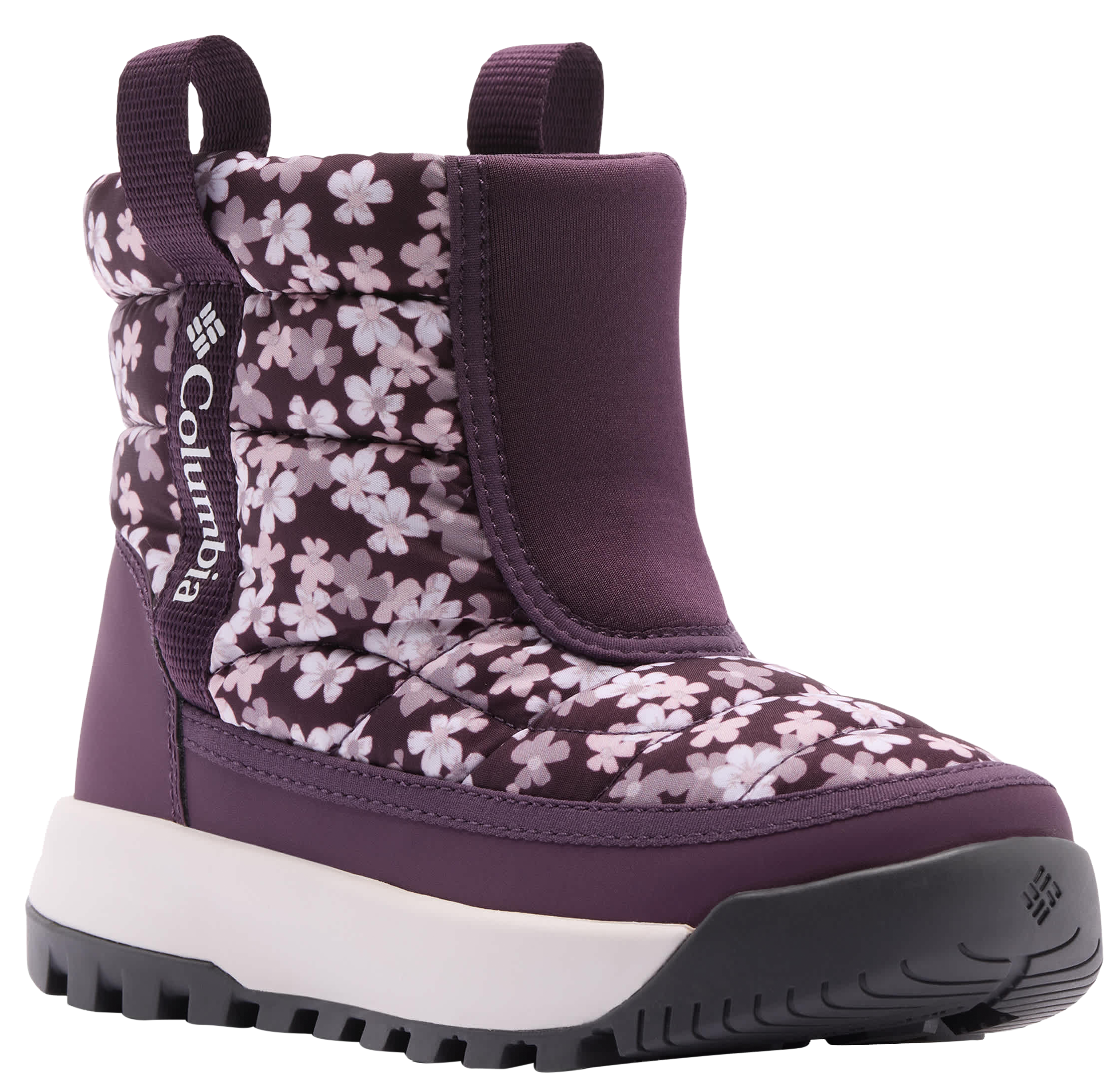 Columbia Columbia Snowtrot Mid Insulated Waterproof Winter Boots for Kids - Dusty Purple/Dusty Purple Posies - $60.00 at Bass Pro Shops