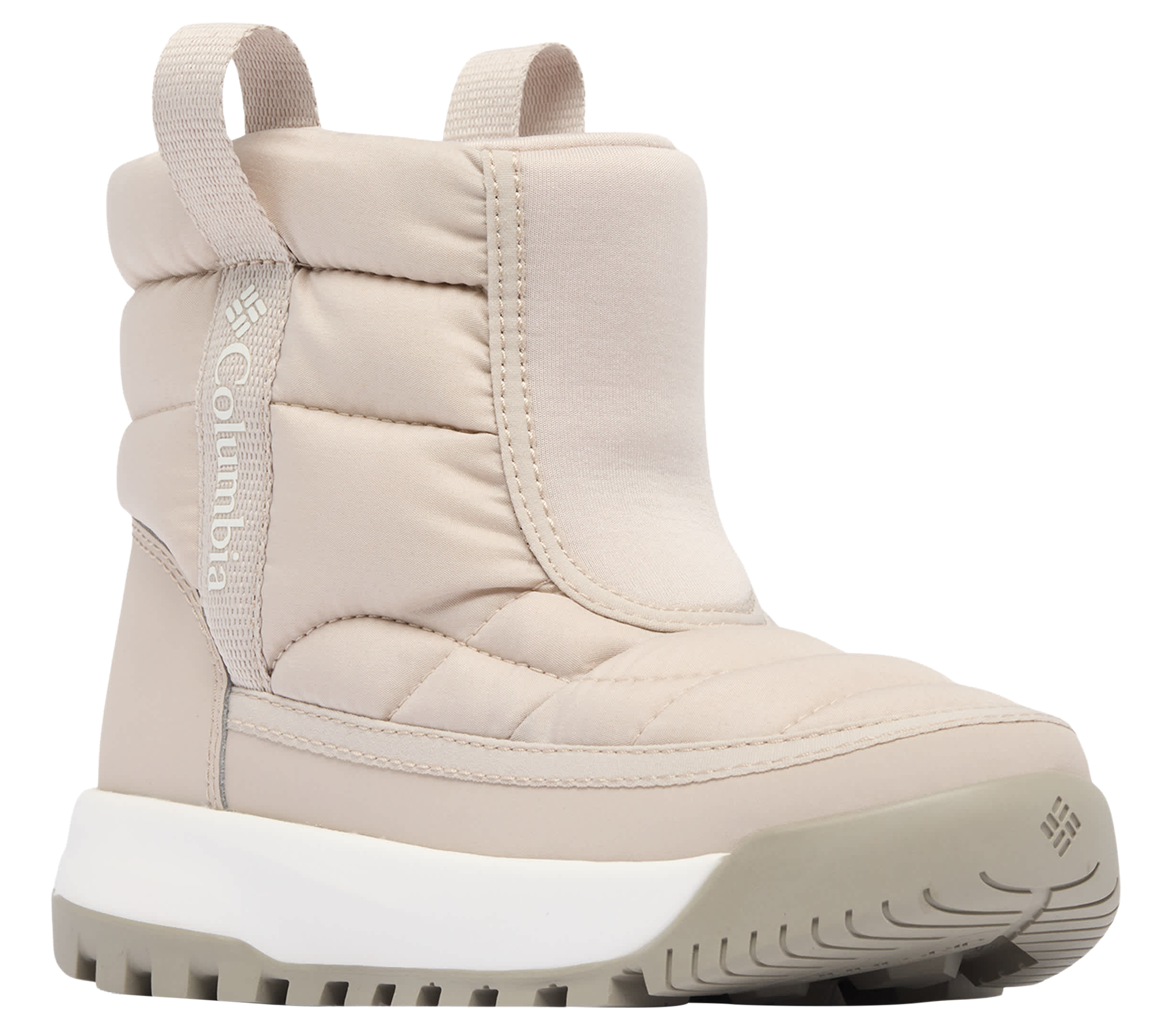 Image of Columbia Snowtrot Mid Insulated Waterproof Winter Boots for Kids - Soft Taupe/Sea Salt